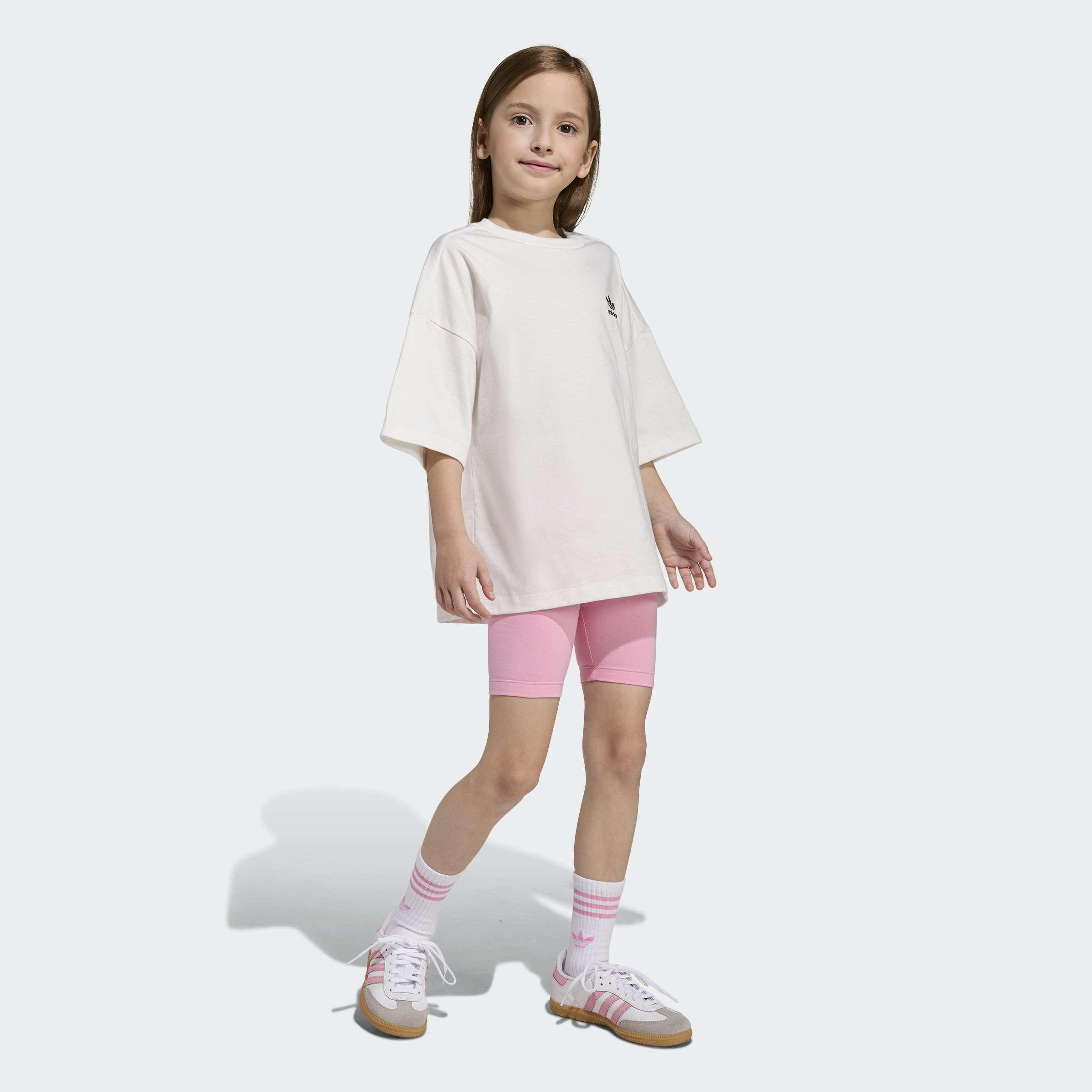 Kids Cycling Shorts and Tee Set, Pink, A701_ONE, large image number 7