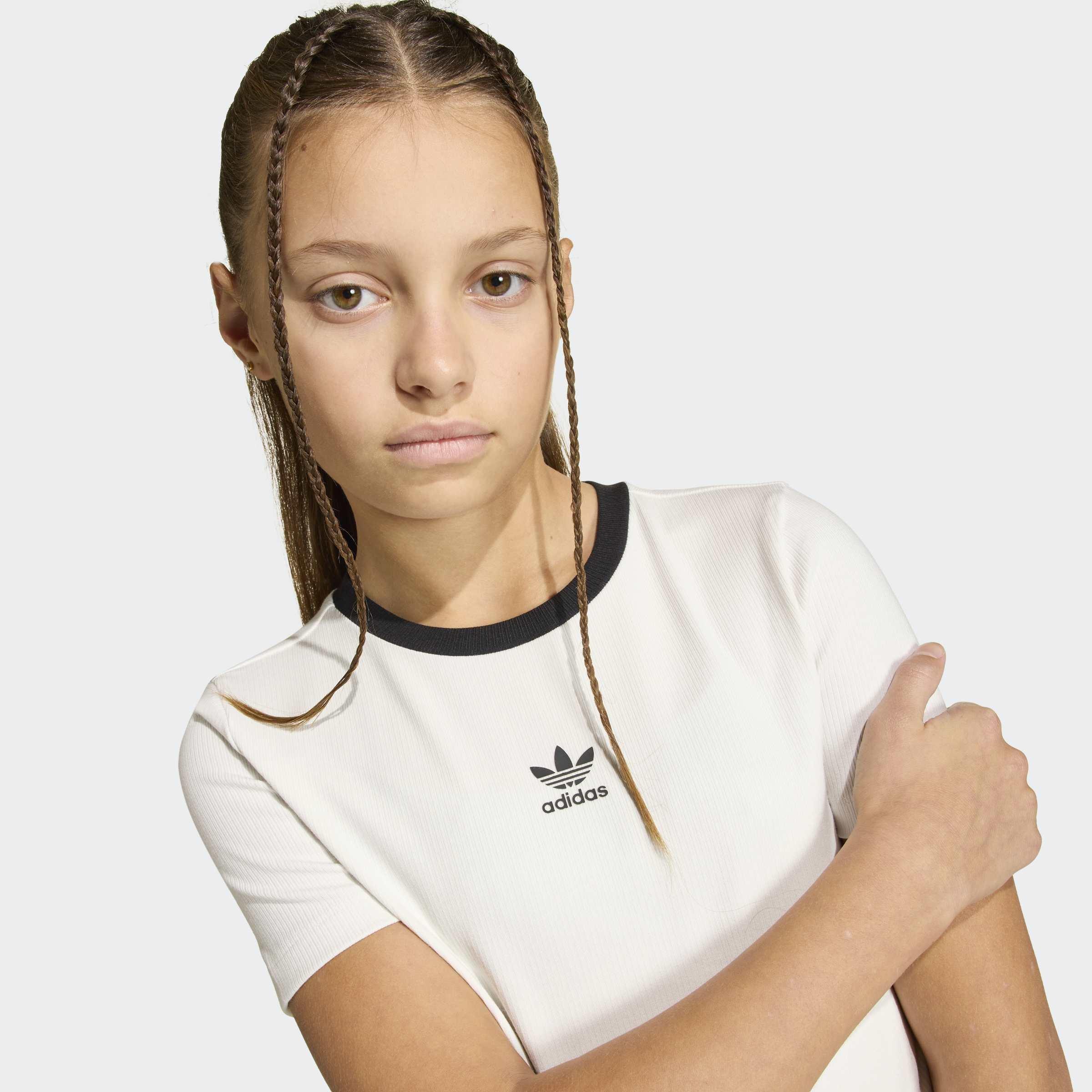 Kids Tight Mini Rib T-Shirt, White, A701_ONE, large image number 2