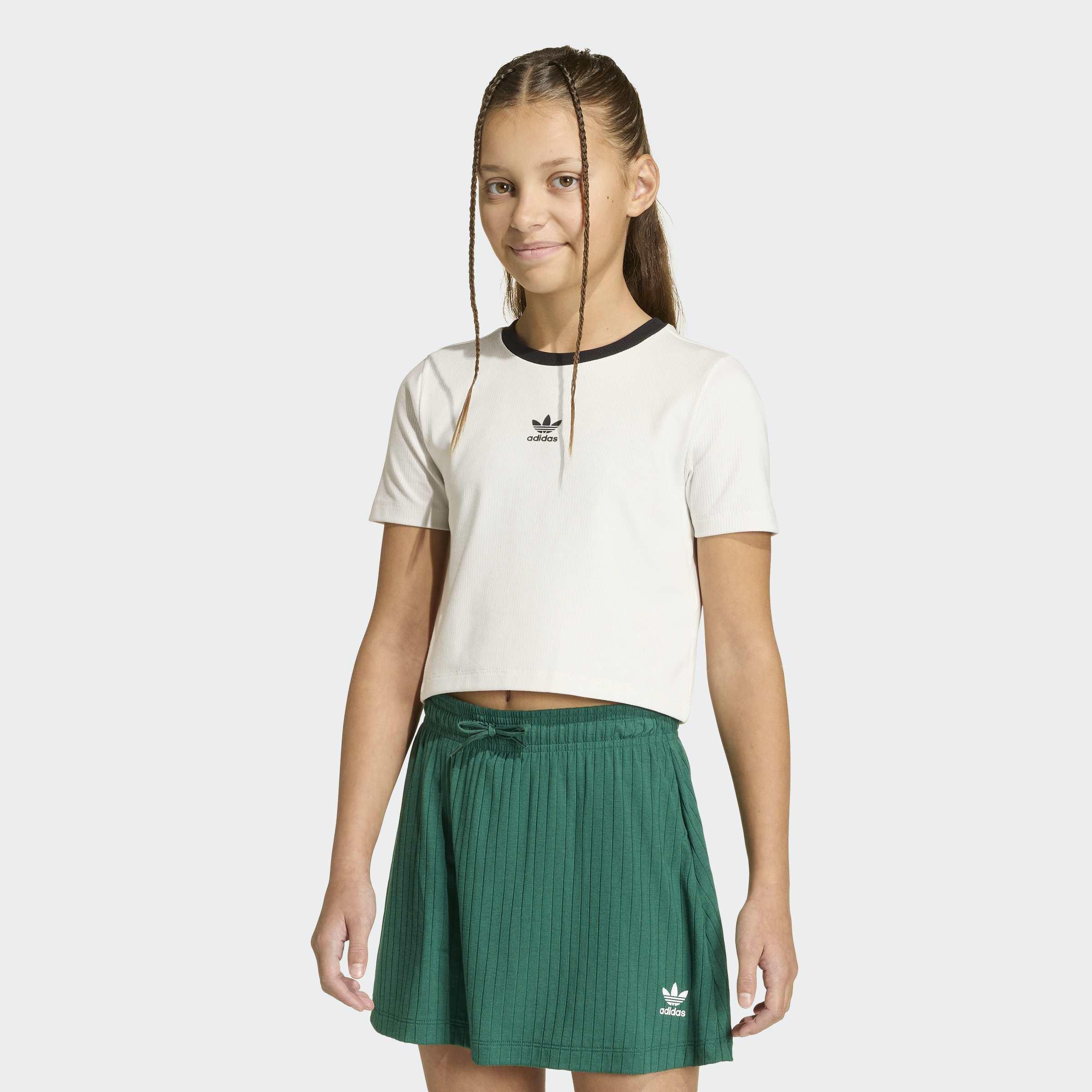 Kids Tight Mini Rib T-Shirt, White, A701_ONE, large image number 4