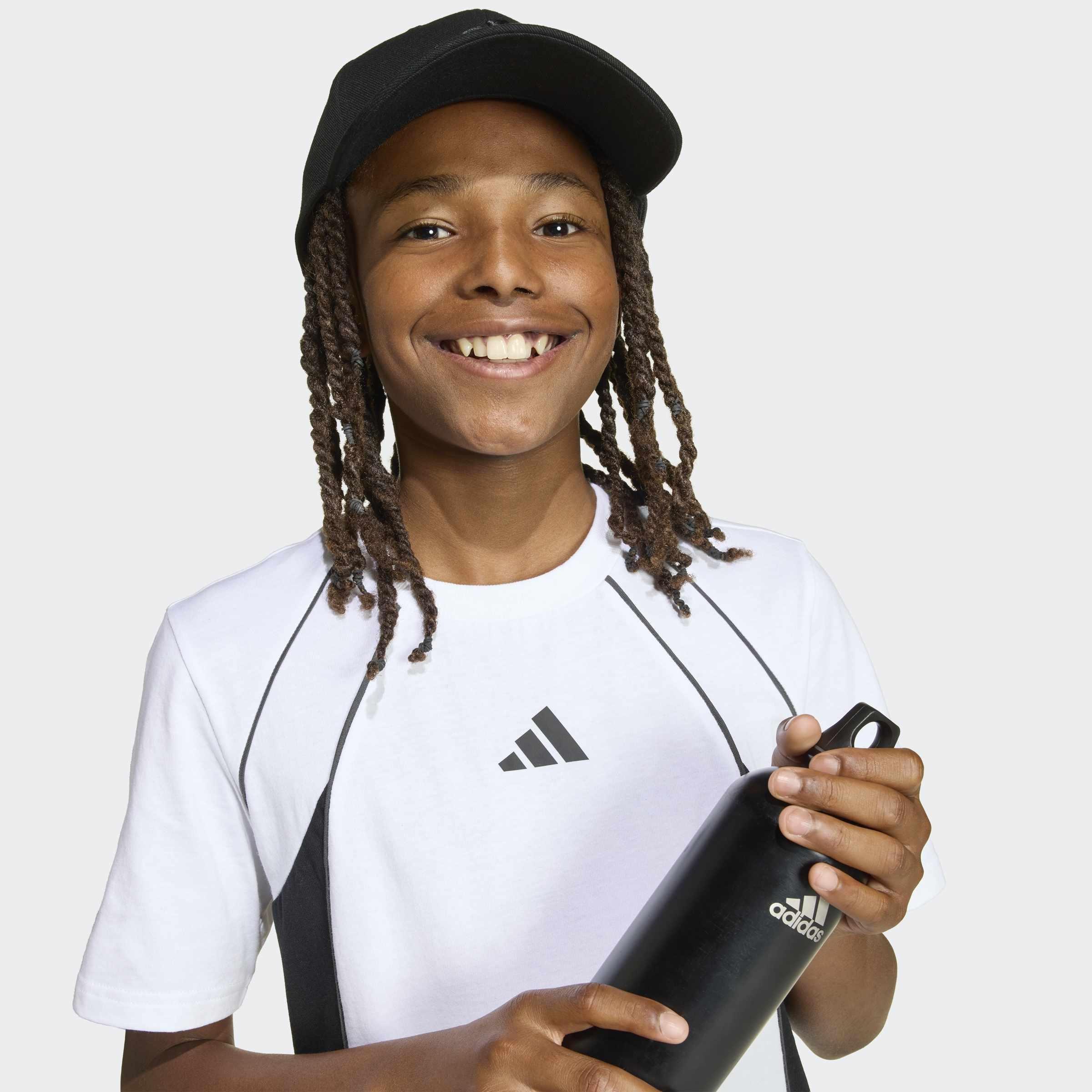 Kids Unisex Color Block T-Shirt, White, A701_ONE, large image number 4