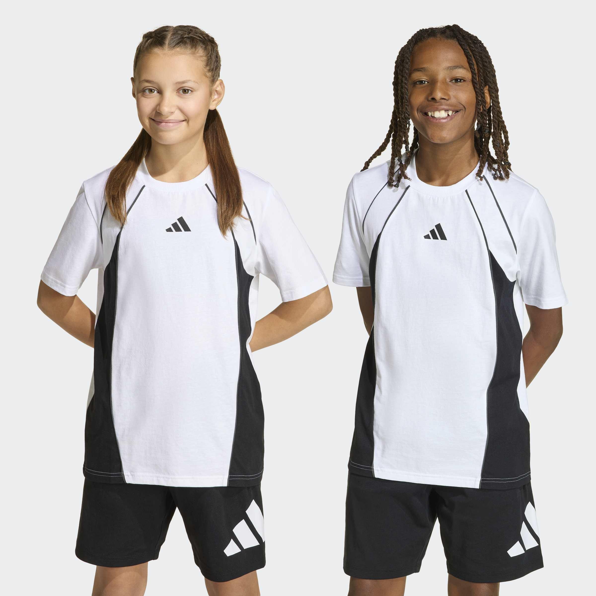 Kids Unisex Color Block T-Shirt, White, A701_ONE, large image number 5
