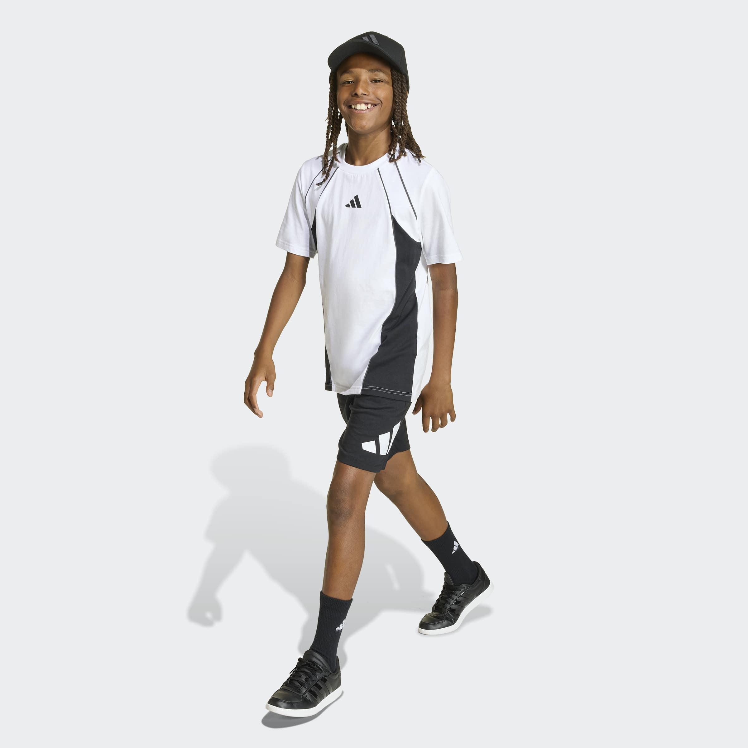 Kids Unisex Color Block T-Shirt, White, A701_ONE, large image number 6