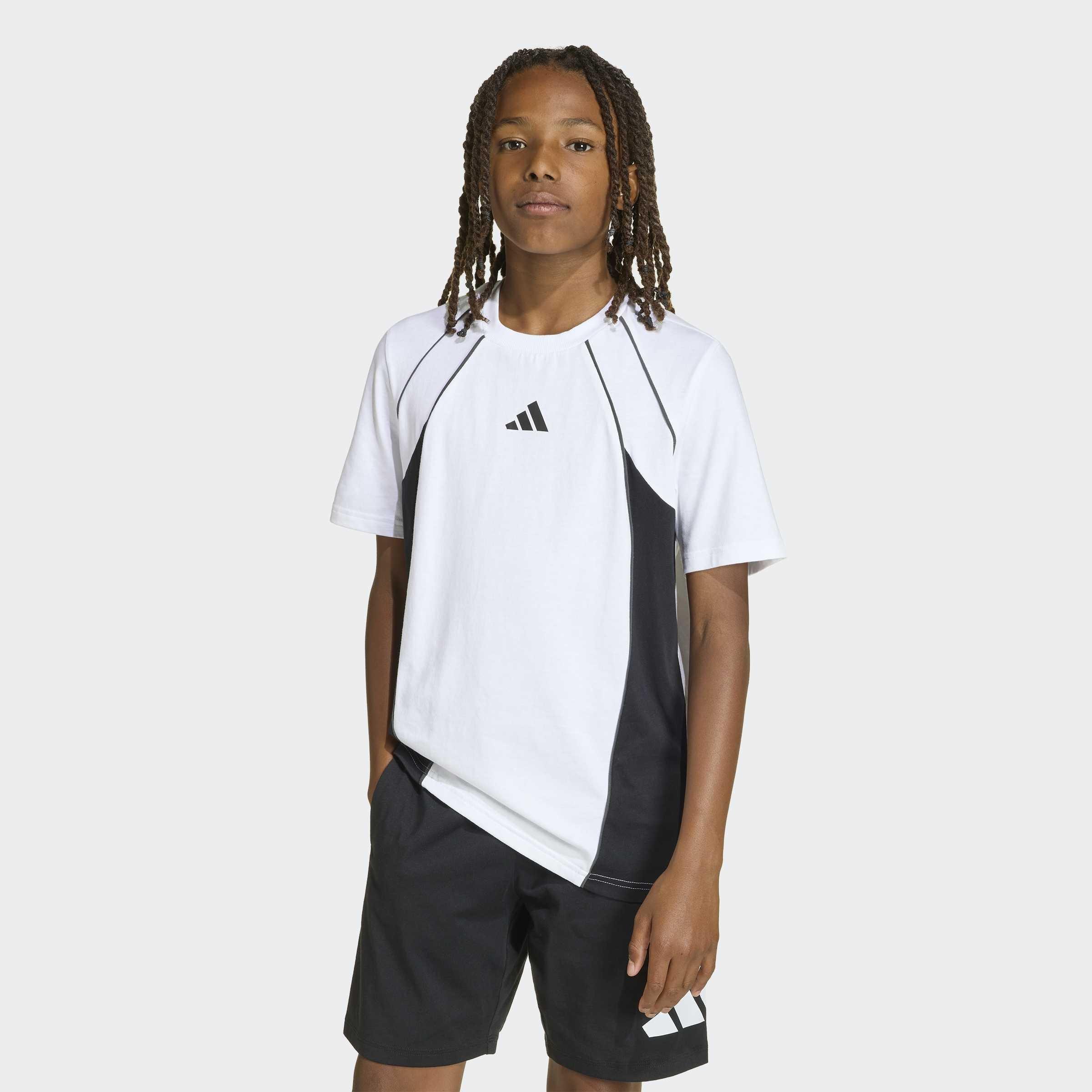 Kids Unisex Color Block T-Shirt, White, A701_ONE, large image number 7