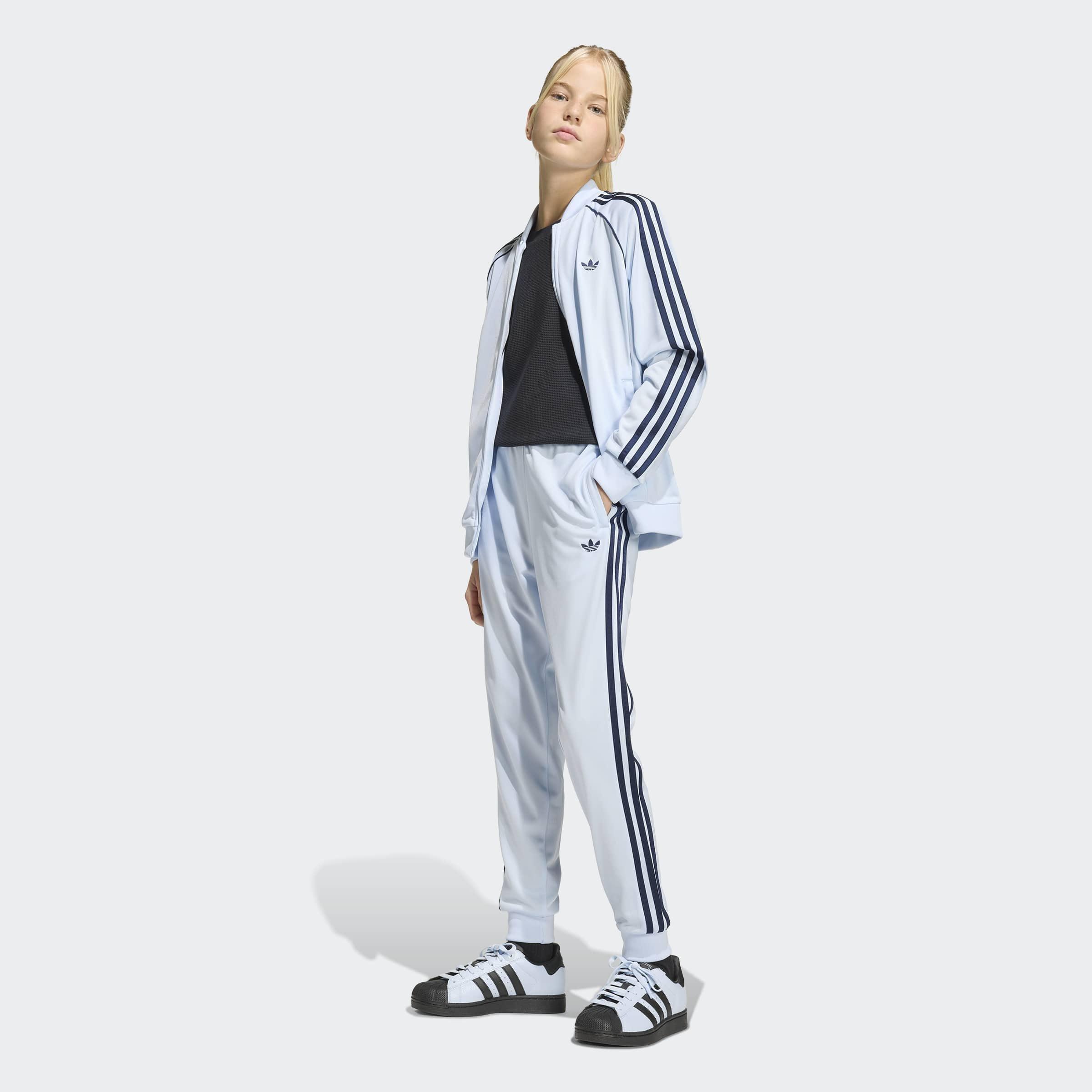 Kids Unisex SST TRACK Tracksuit Bottoms, Blue, A701_ONE, large image number 6