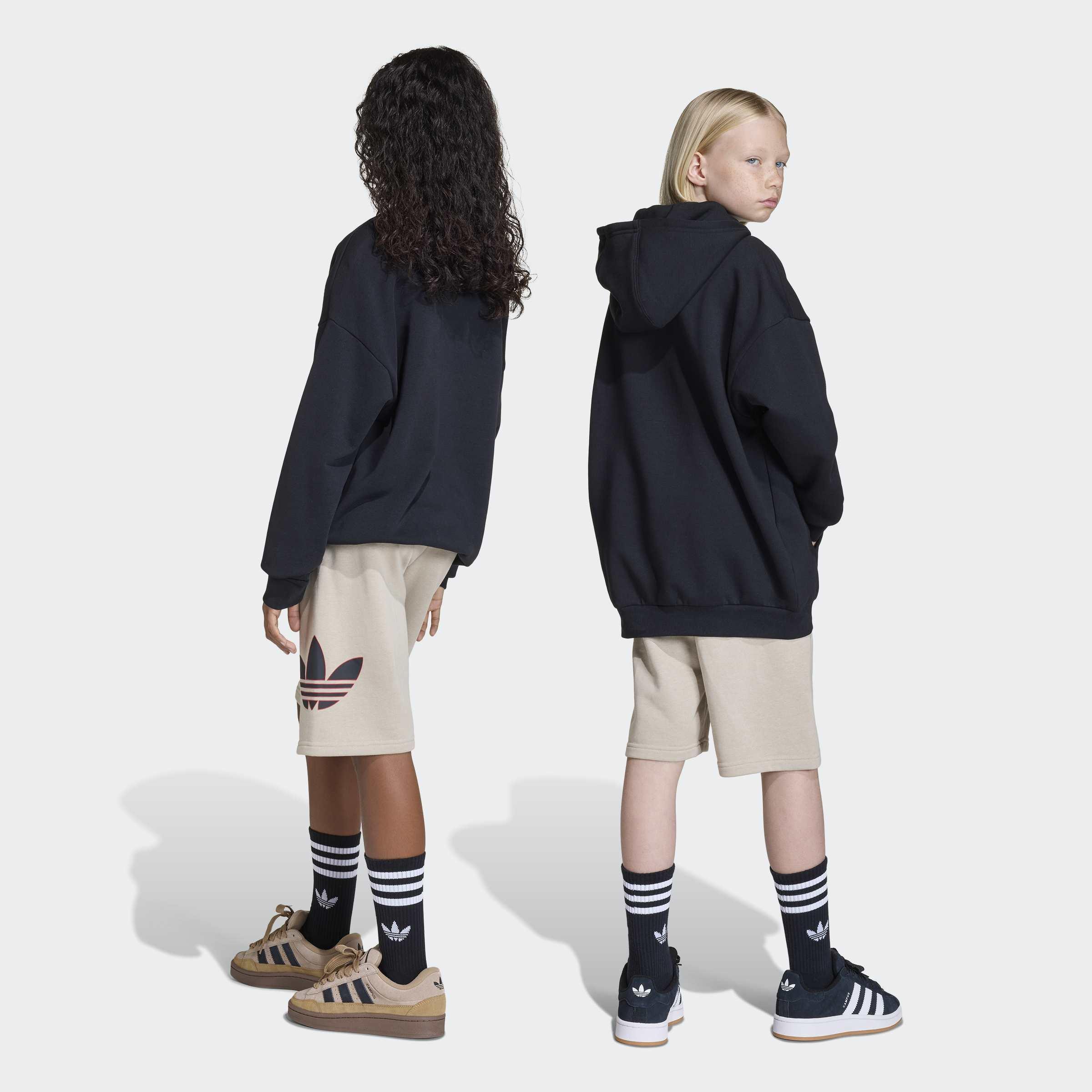 Kids Unisex Trefoil Shorts, Beige, A701_ONE, large image number 2