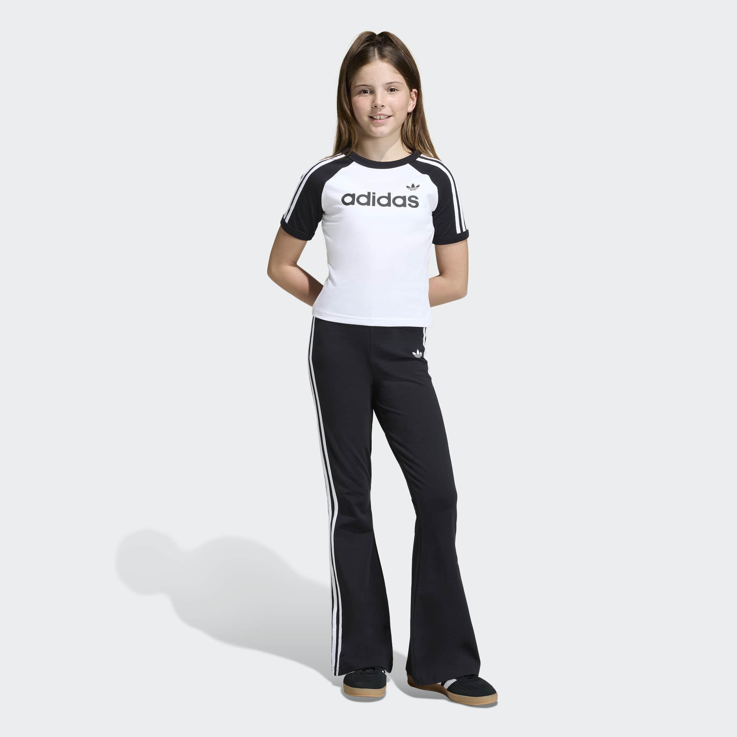 Kids 3 Stripes Slim T-Shirt, White, A701_ONE, large image number 5
