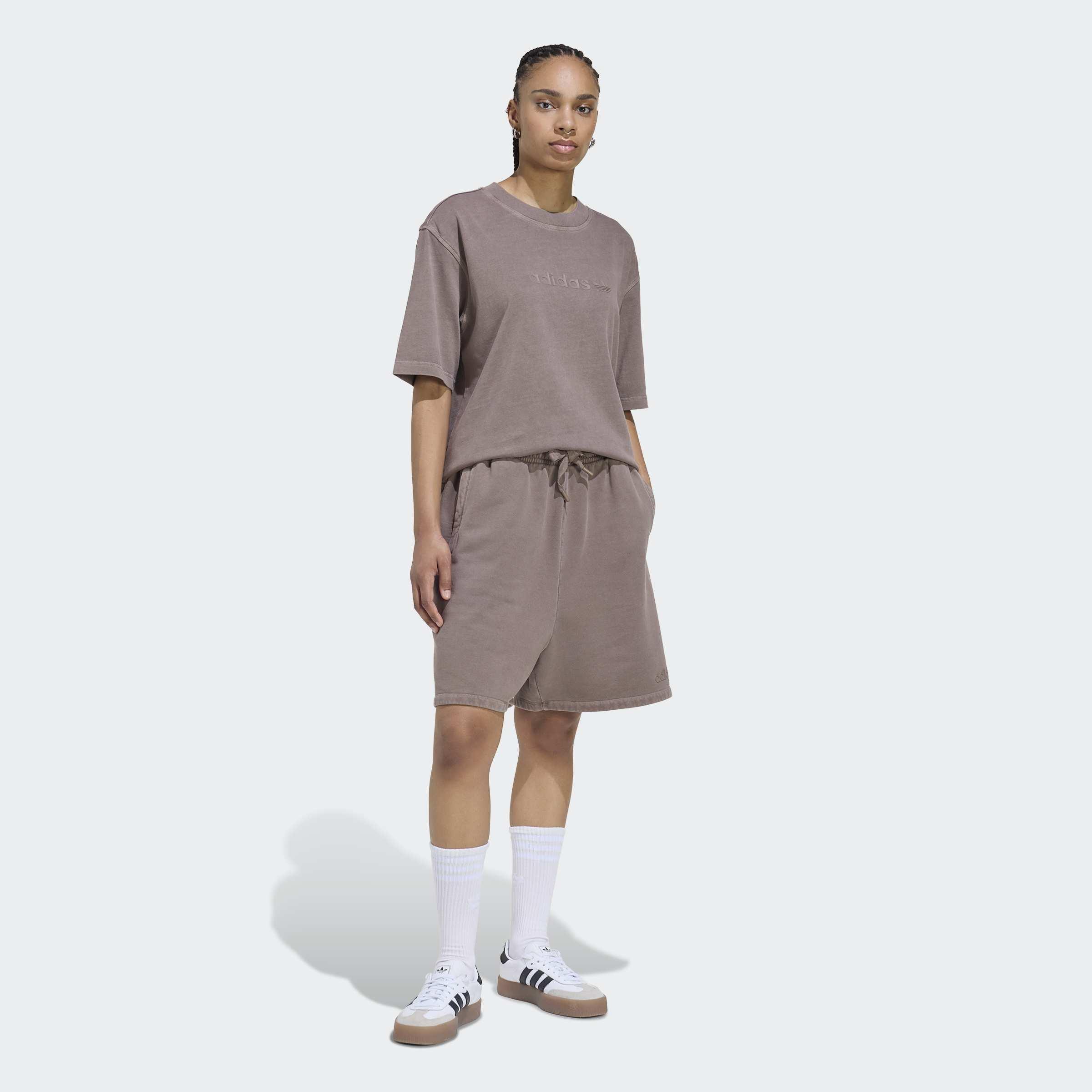 Essentials Linear Boyfriend T-Shirt Oversized Washed, Brown, A701_ONE, large image number 4