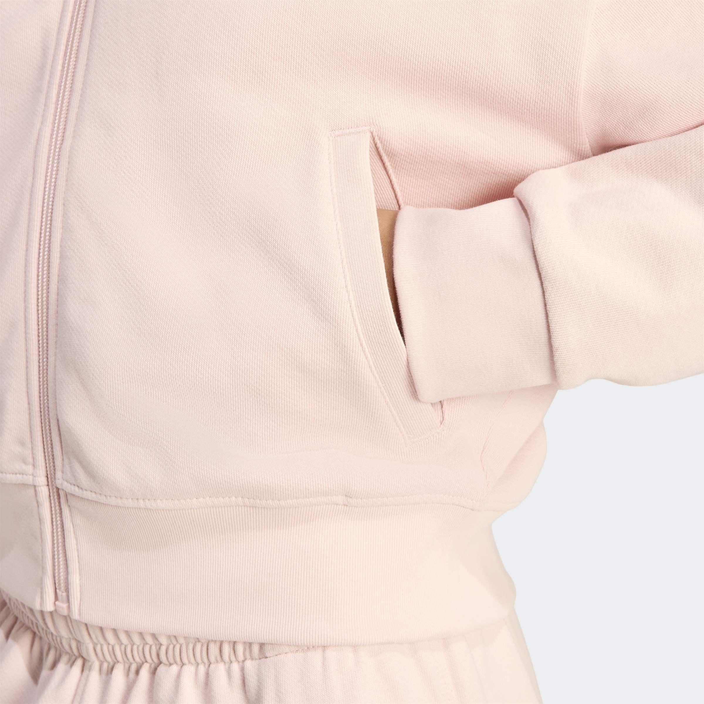 Essentials French Terry Cropped Zip Hoodie, Pink, A701_ONE, large image number 3