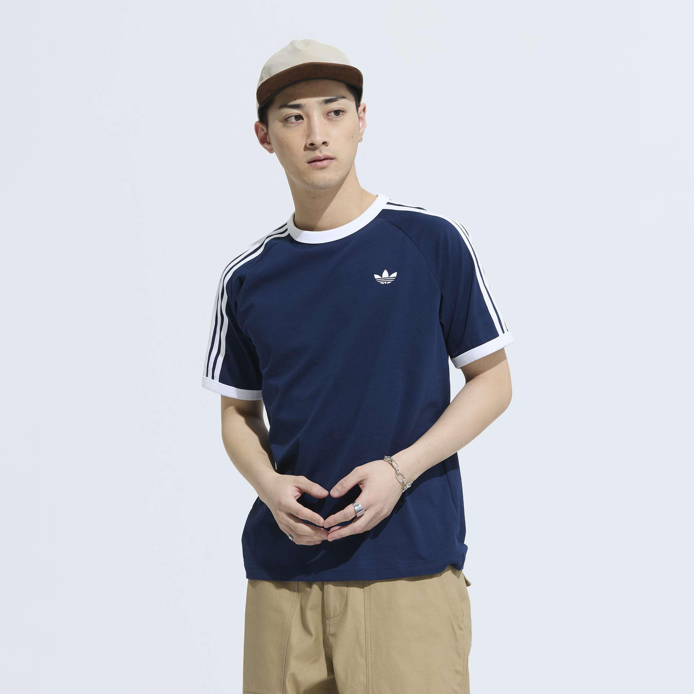 3-Stripes T-Shirt, Blue, A701_ONE, large image number 5