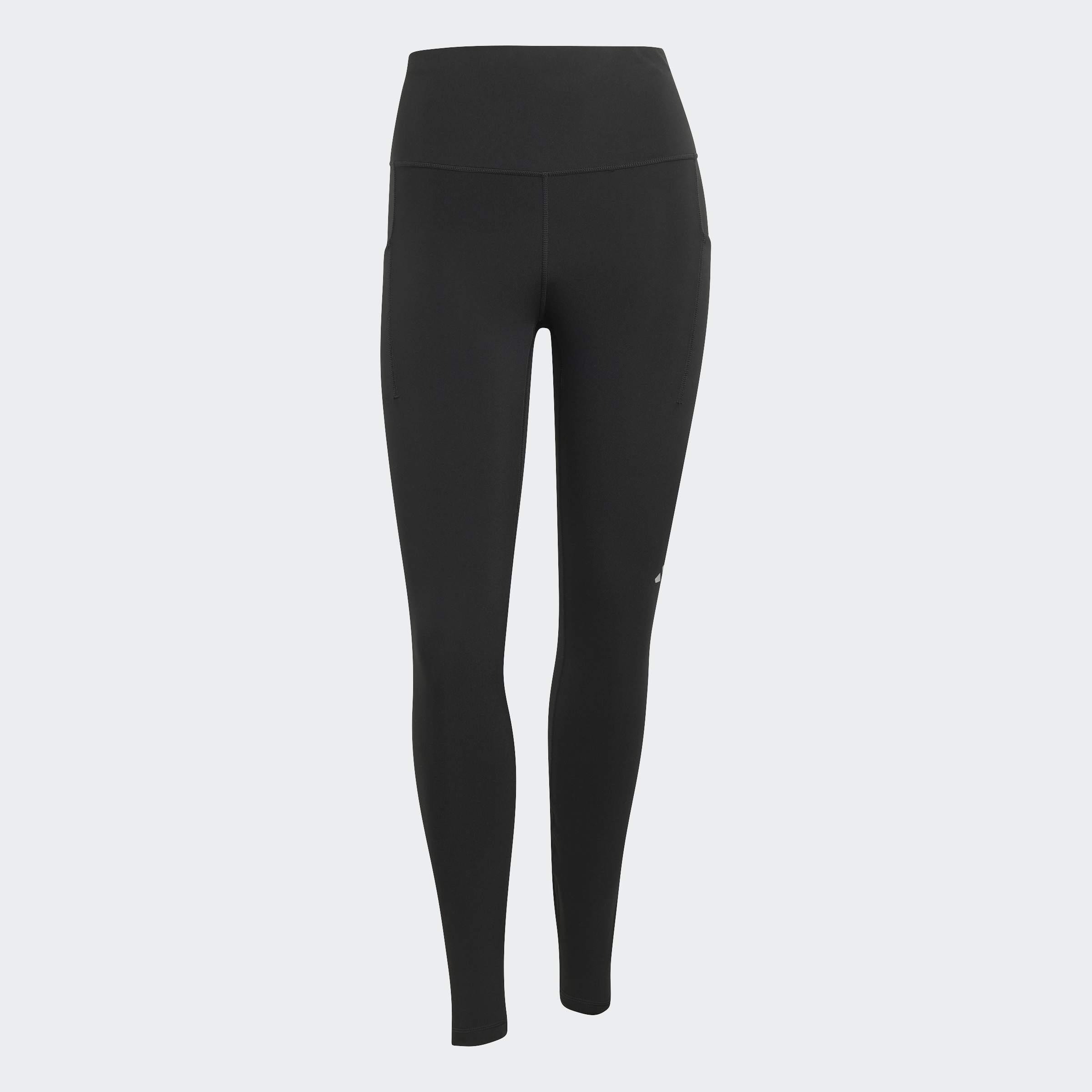adi365 Climacool 3 Stripes Running Full Length Leggings, Black