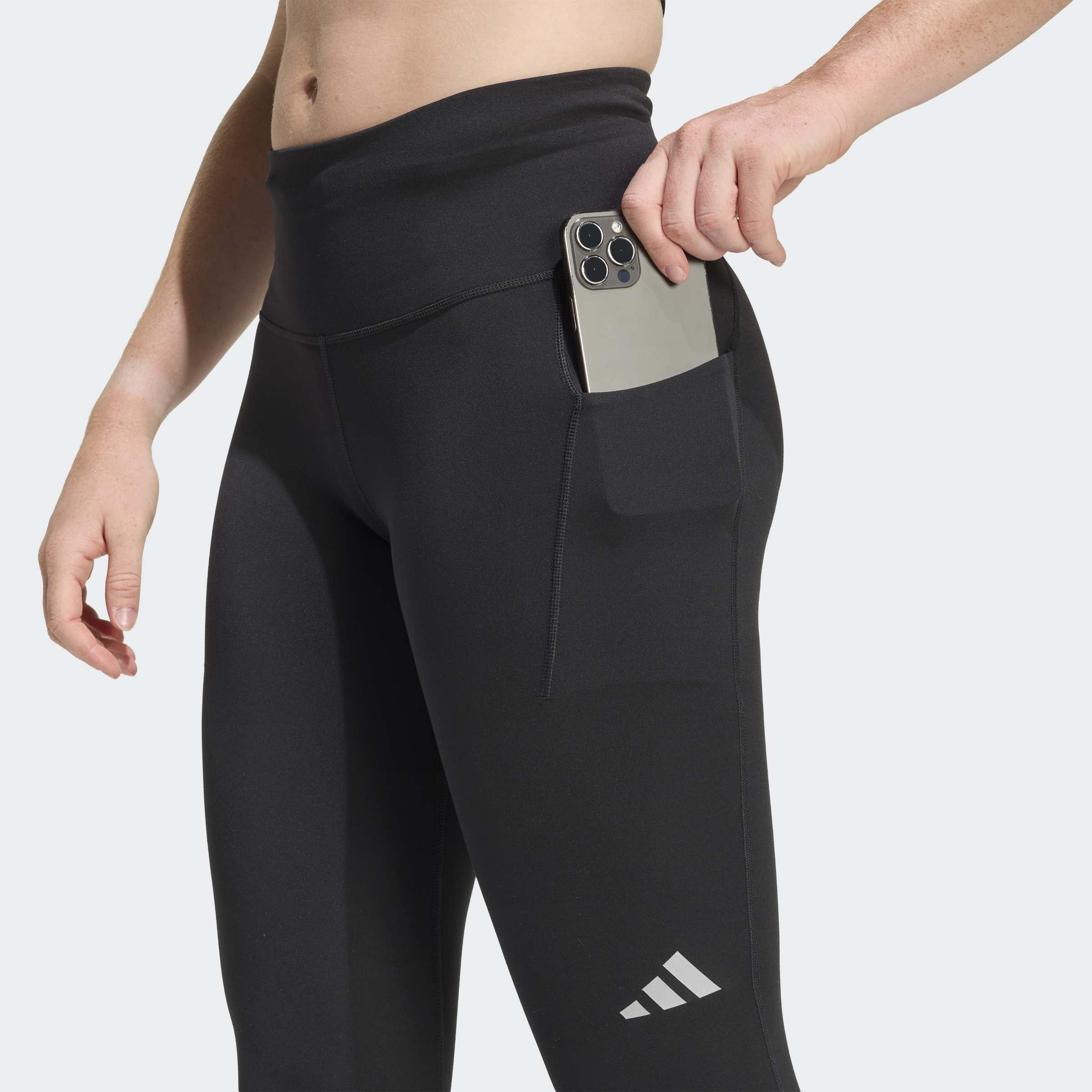 adi365 Climacool 3 Stripes Running Full Length Leggings, Black, A701_ONE, large image number 2
