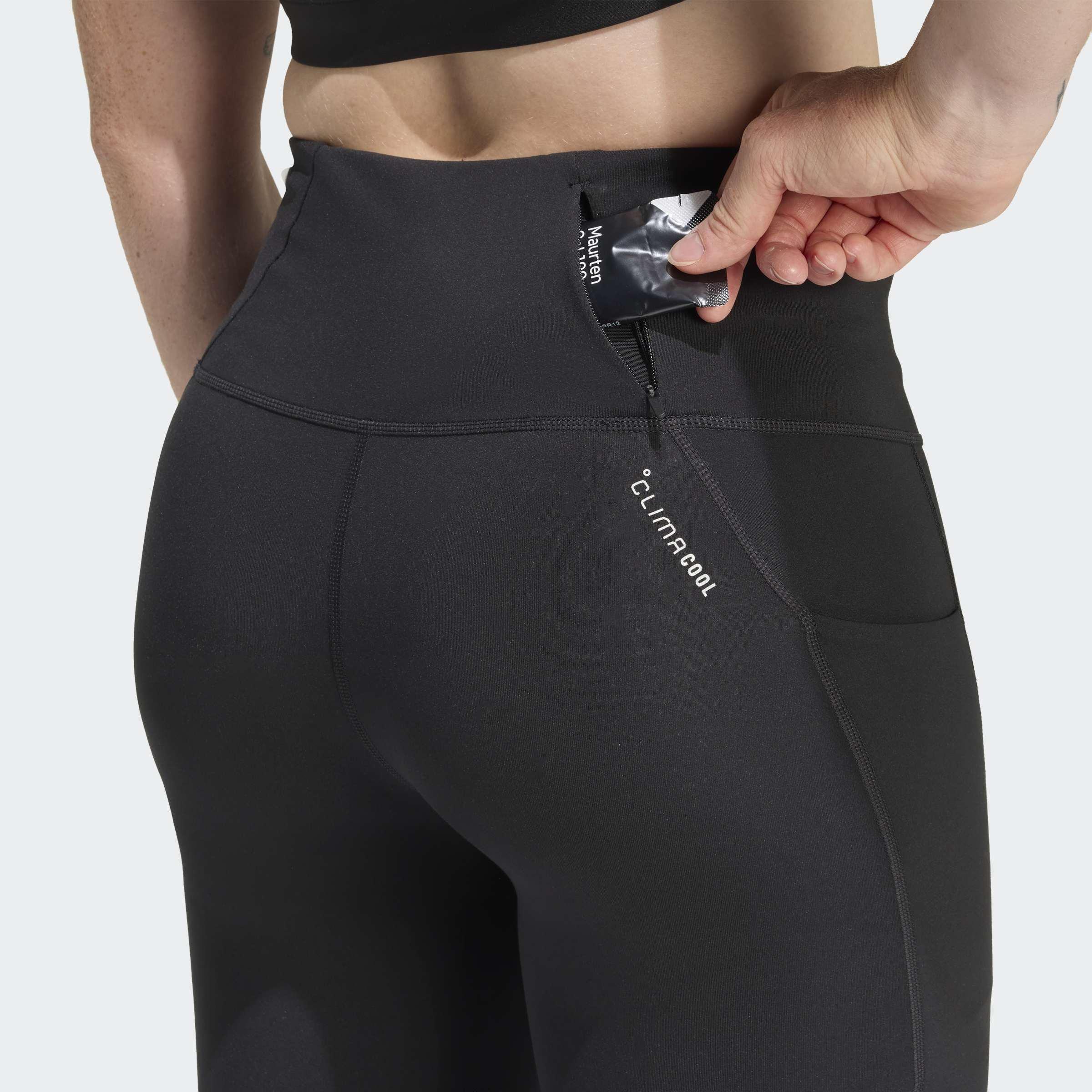 adi365 Climacool 3 Stripes Running Full Length Leggings, Black, A701_ONE, large image number 3
