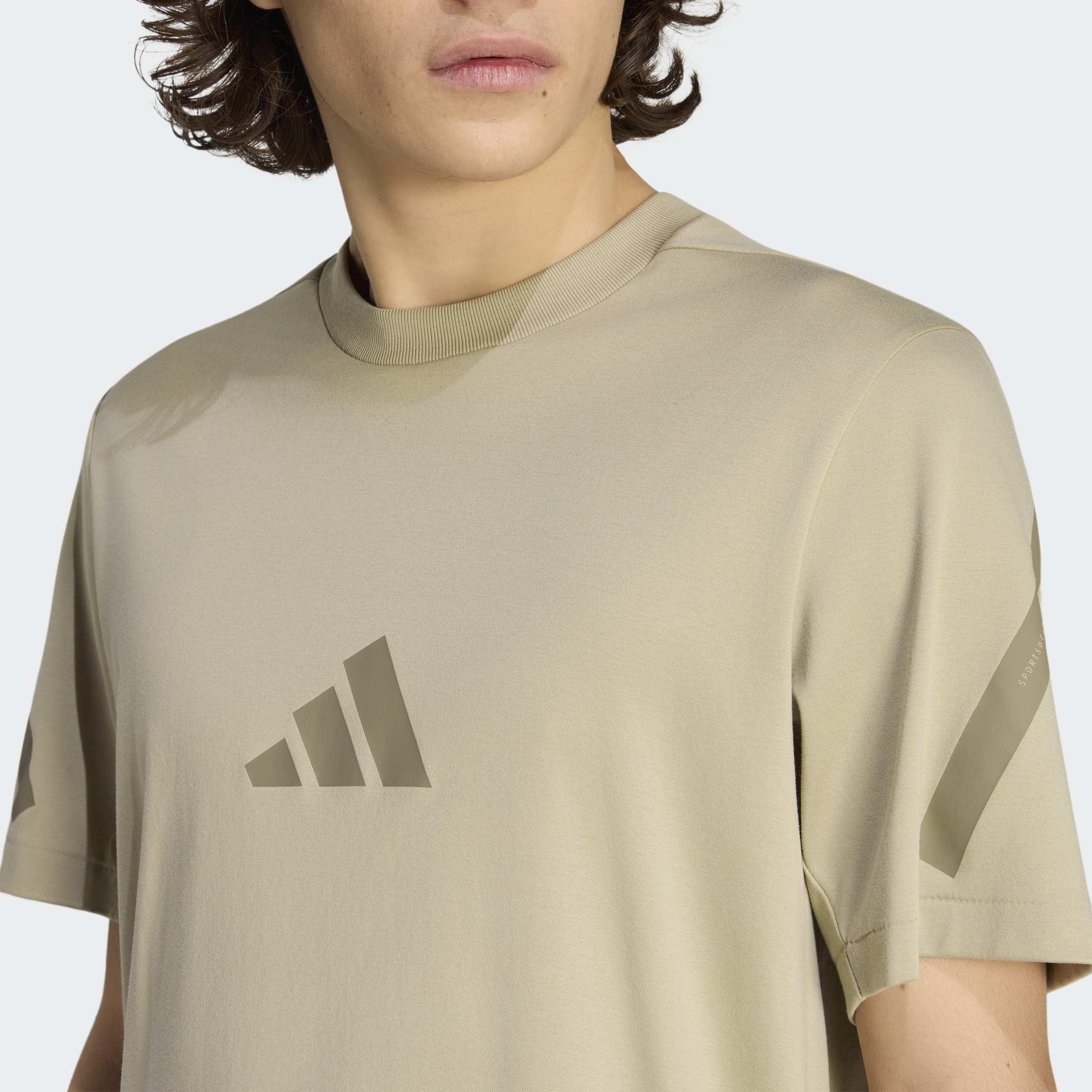 adidas Z.N.E. T-Shirt, Brown, A701_ONE, medium