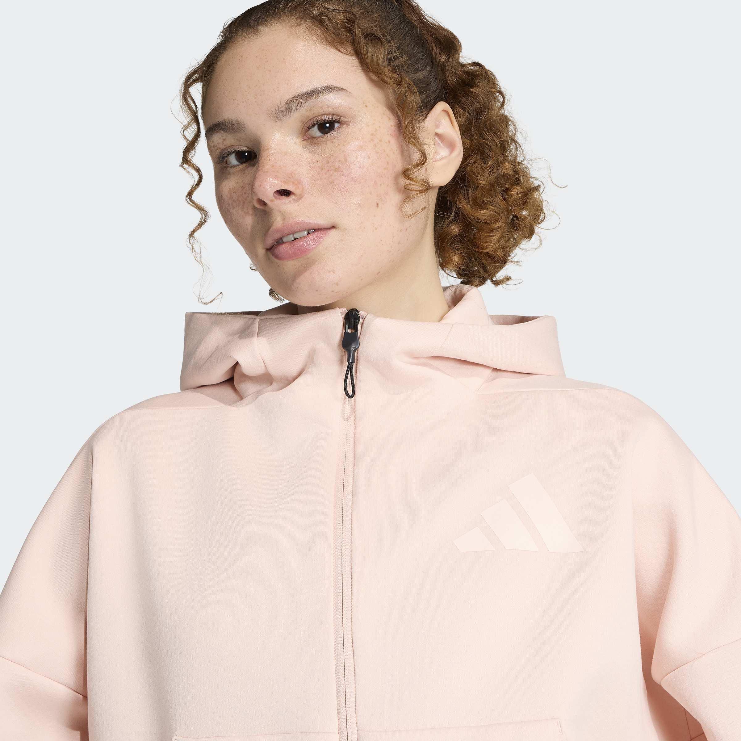 adidas Z.N.E. Full-Zip Hoodie, Pink, A701_ONE, large image number 2