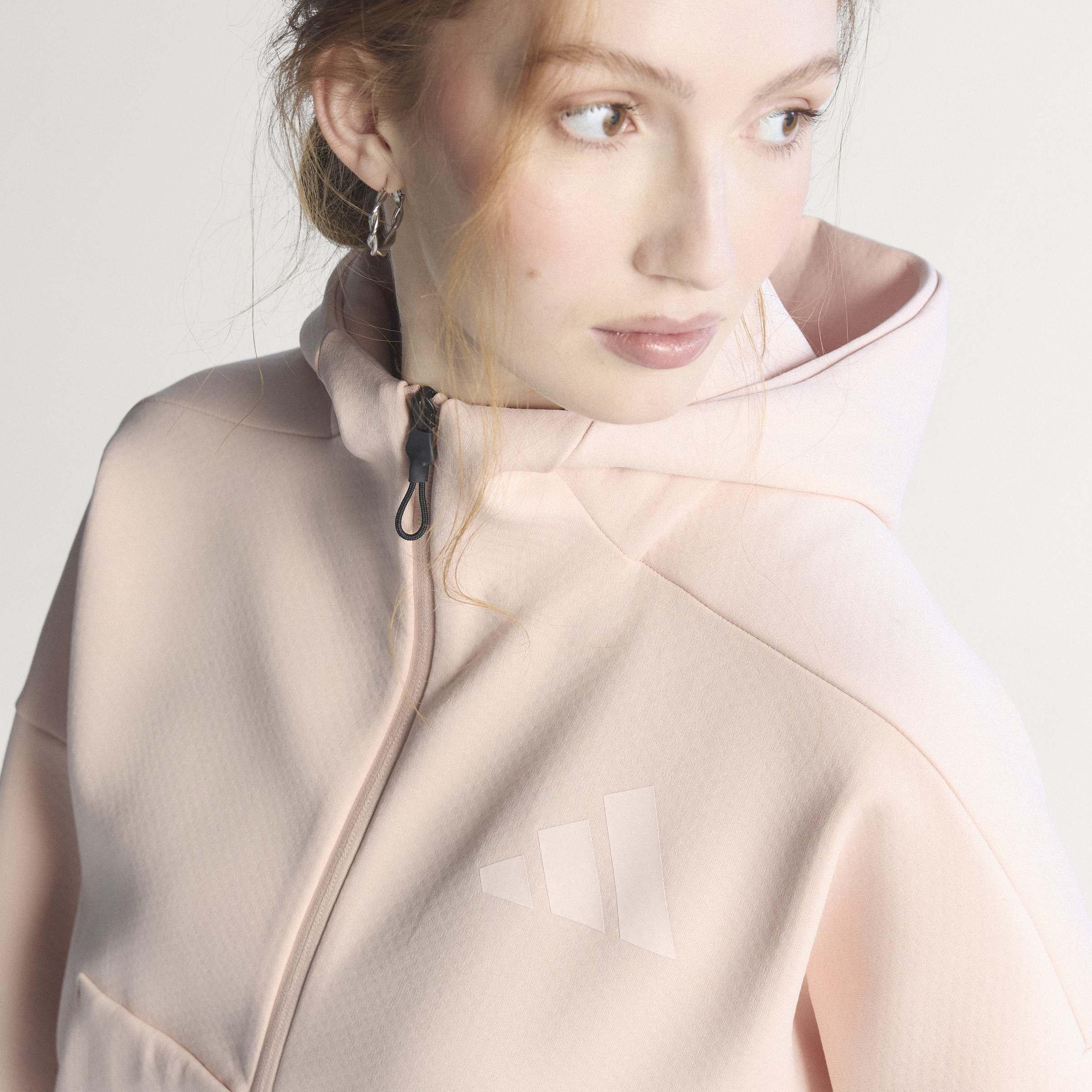 adidas Z.N.E. Full-Zip Hoodie, Pink, A701_ONE, large image number 8