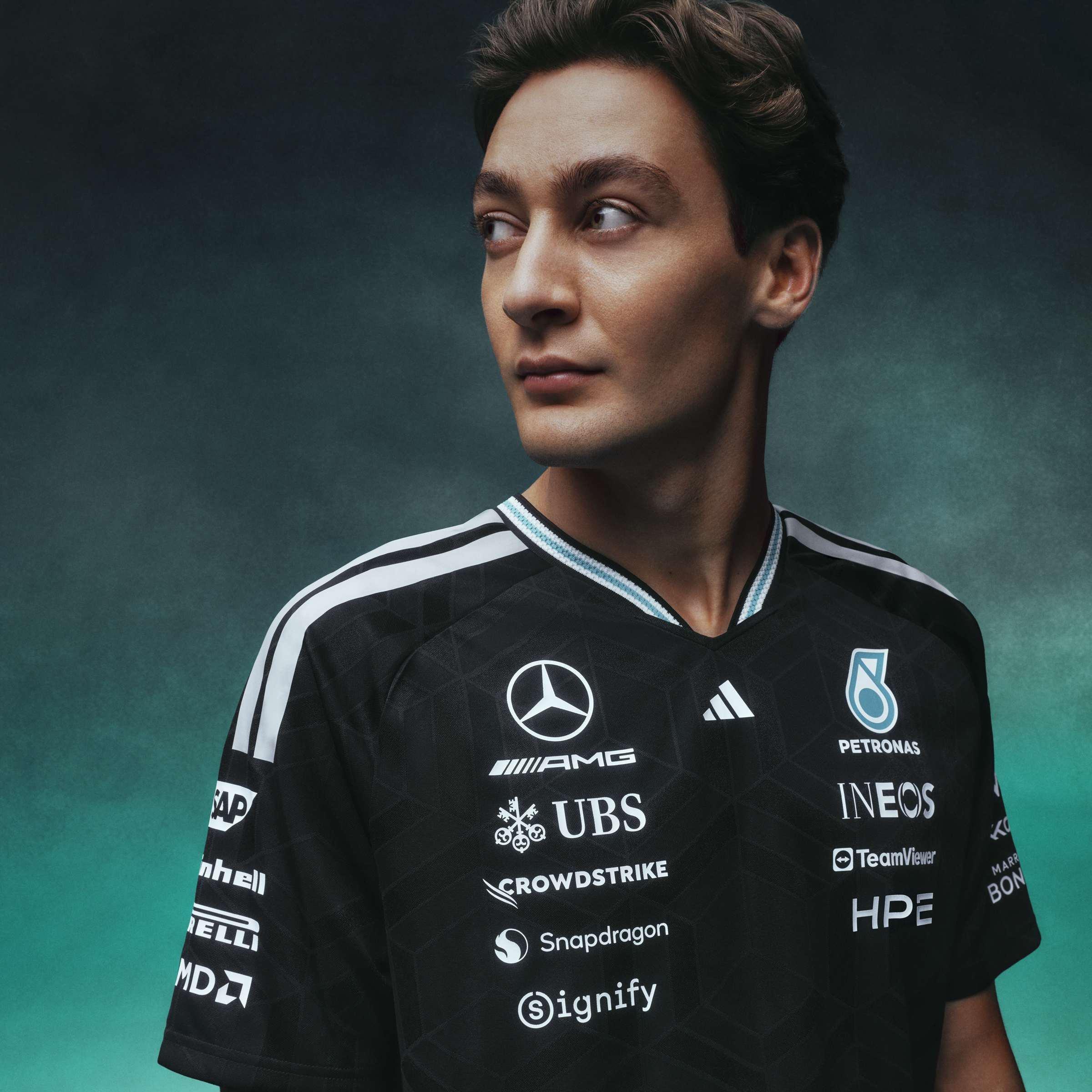 Mercedes - AMG Petronas Formula 1 Team Driver Jersey Authentic, Black, A701_ONE, large image number 4