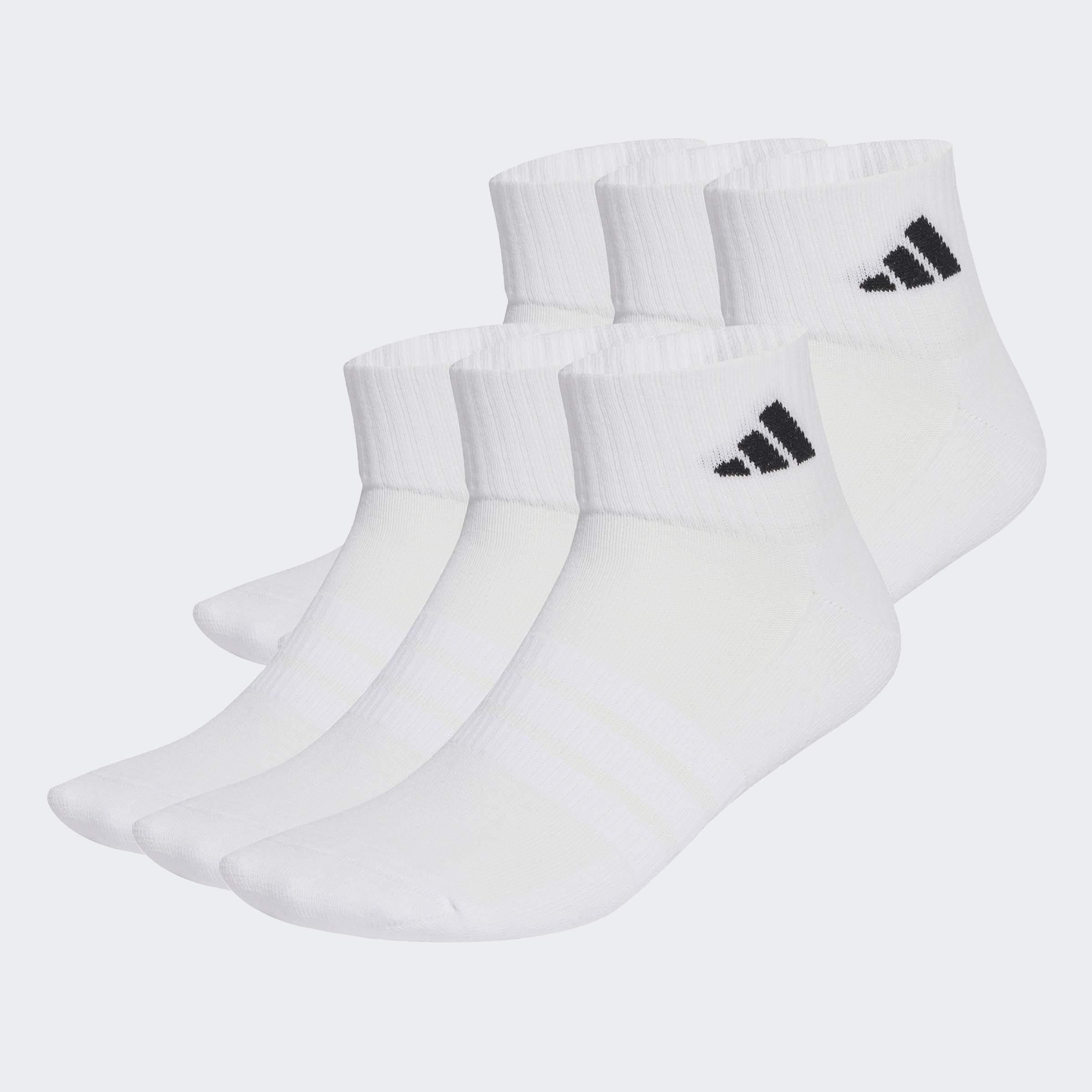 Unisex Cushioned Essentials Ankle Socks - 6 Pair Pack, White, A701_ONE, large image number 0