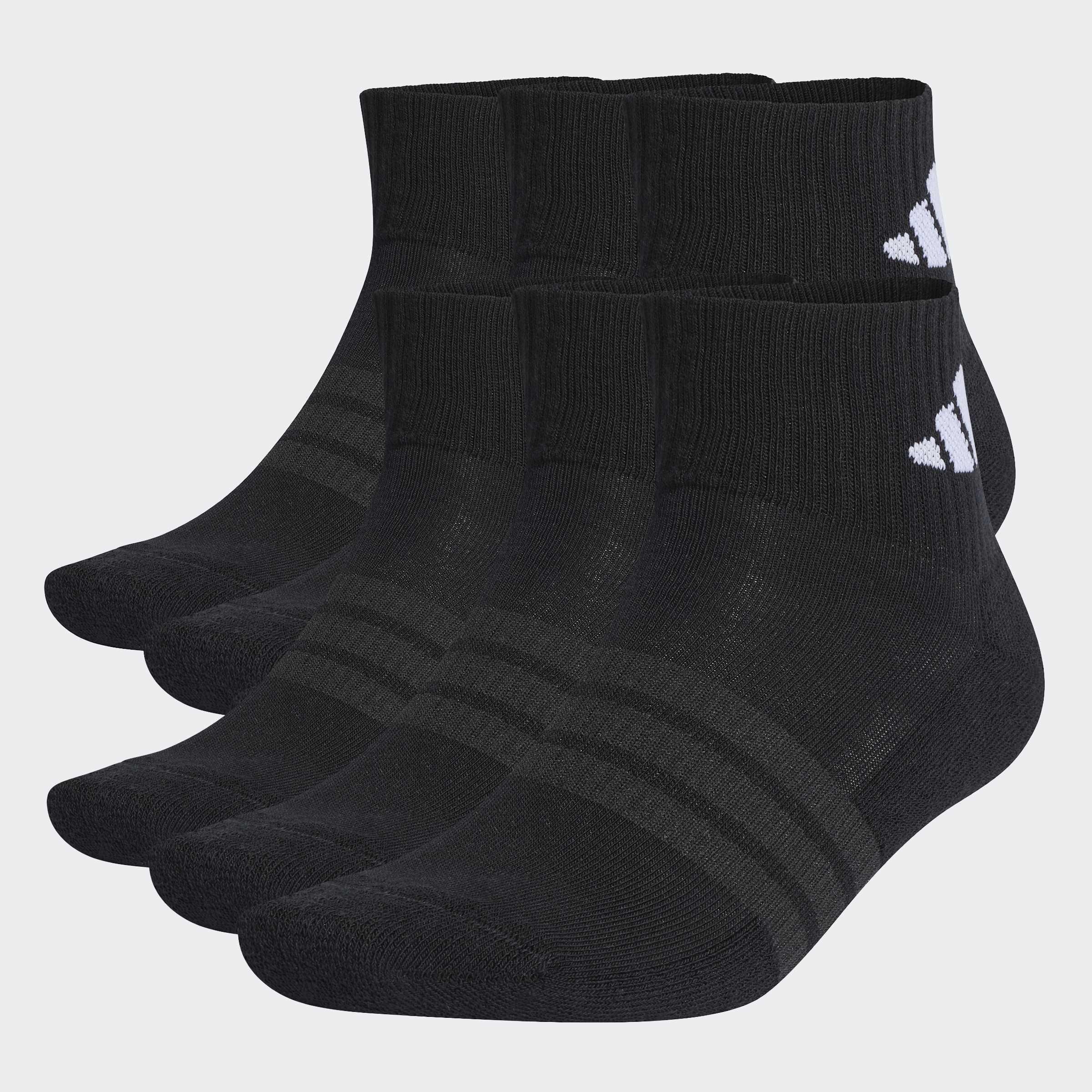 Unisex Cushioned Essentials Ankle Socks - 6 Pair Pack, Black, A701_ONE, large image number 0