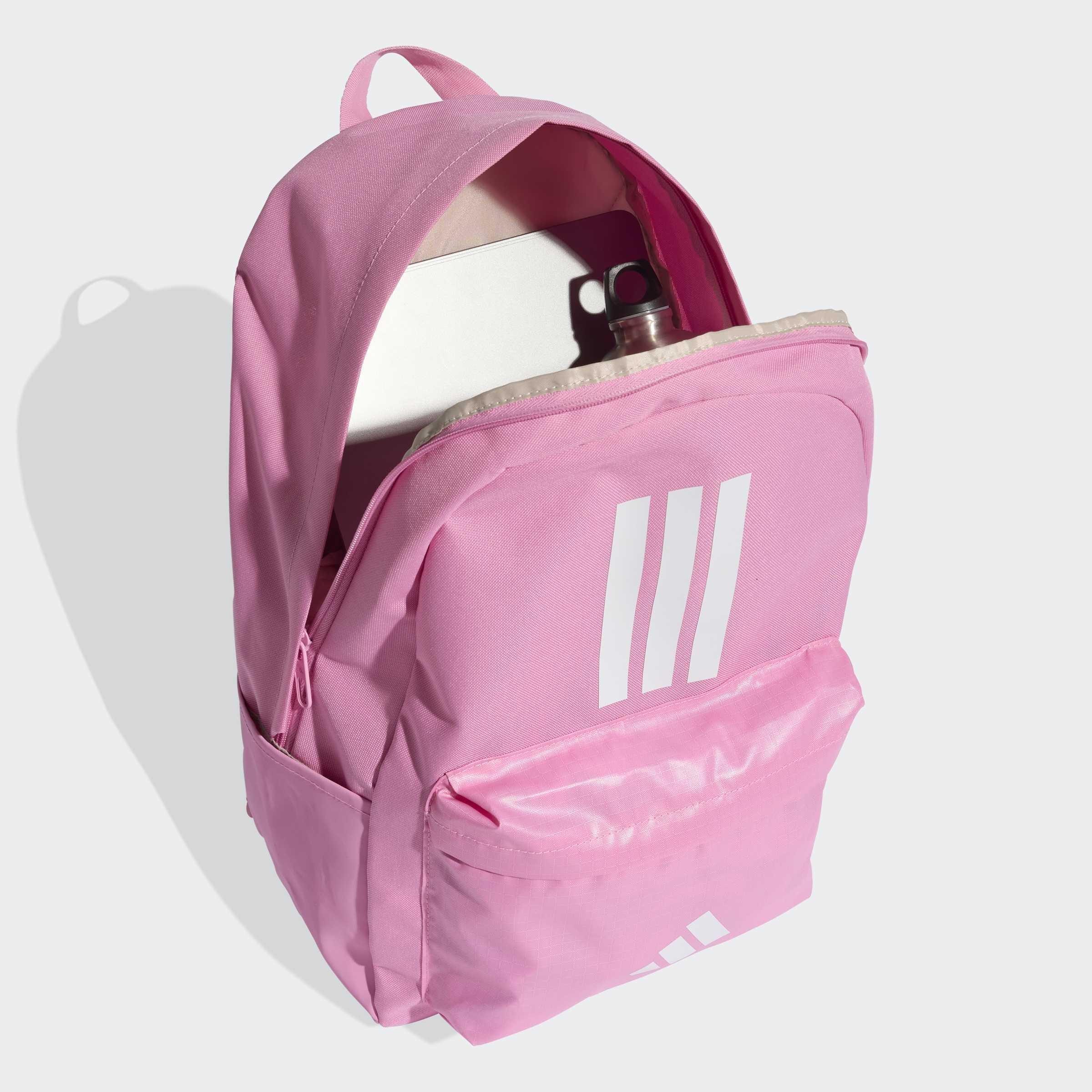 Unisex Classic Back-To-School 3-Stripes Backpack, Pink