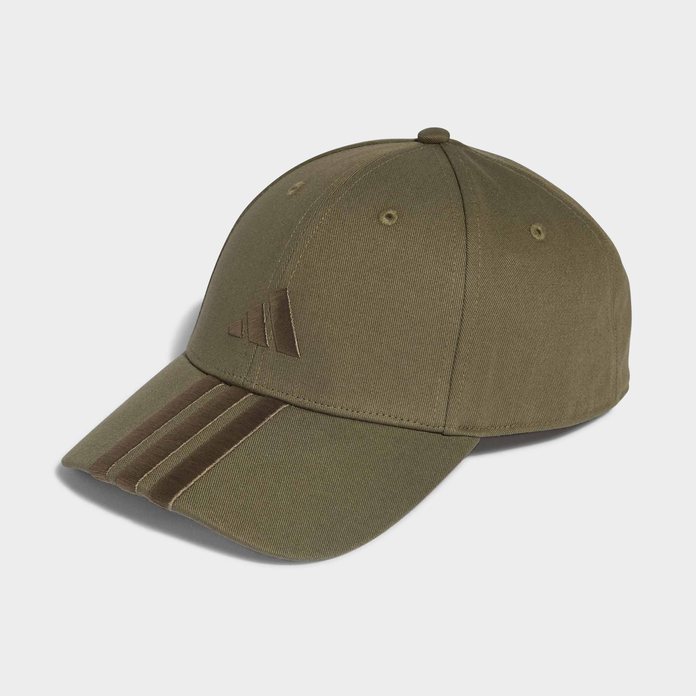 Unisex 3-Stripes New Logo Baseball Cap, Green, A701_ONE, medium