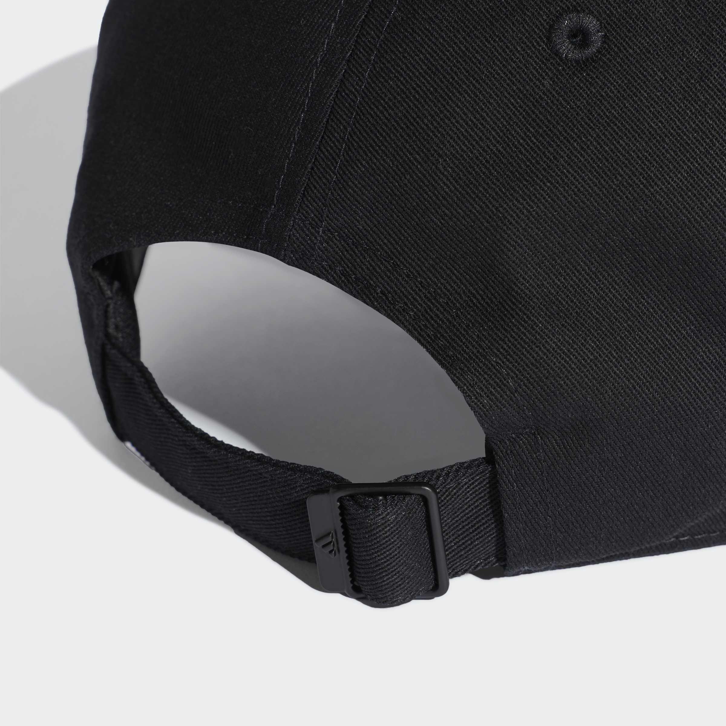 Unisex 3-Stripes New Logo Baseball Cap, Black, A701_ONE, large image number 2