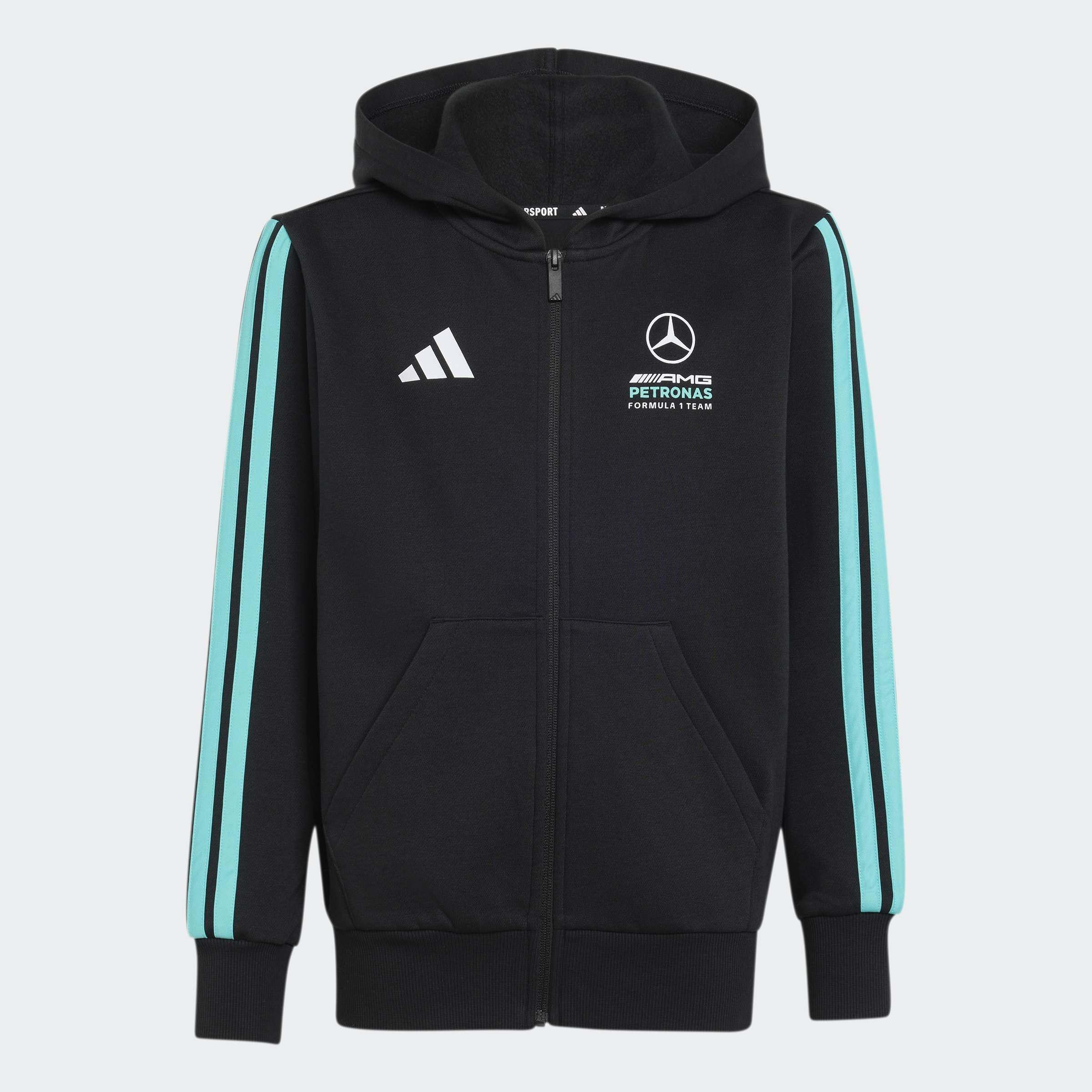 Kids Unisex Mercedes - Amg Petronas Formula 1 Team Dna Full Zip Hoody, Black