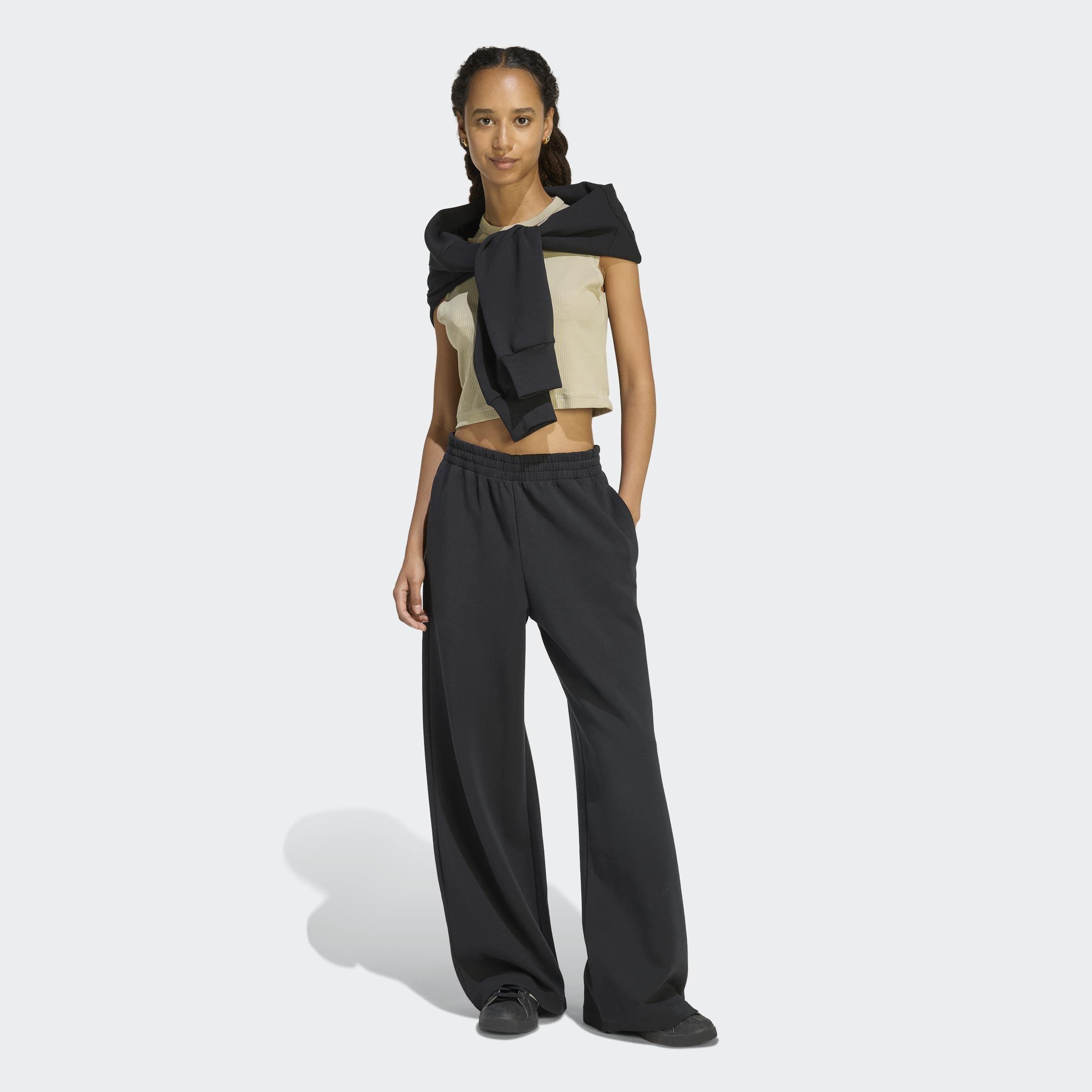 Soft Lux Straight Leg Tracksuit Bottoms, Black, A701_ONE, large image number 5
