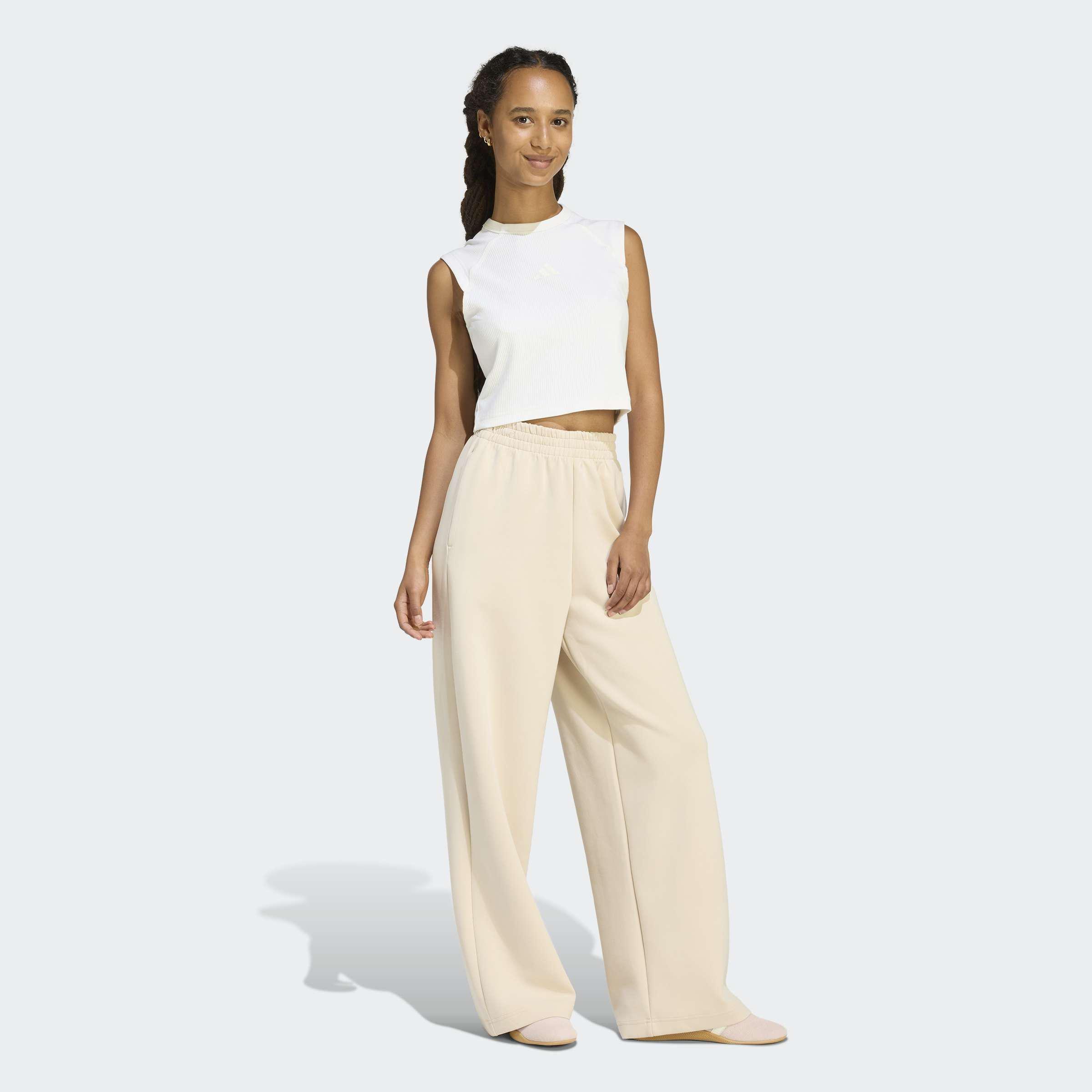 Soft Lux Straight Leg Tracksuit Bottoms, Beige, A701_ONE, large image number 5