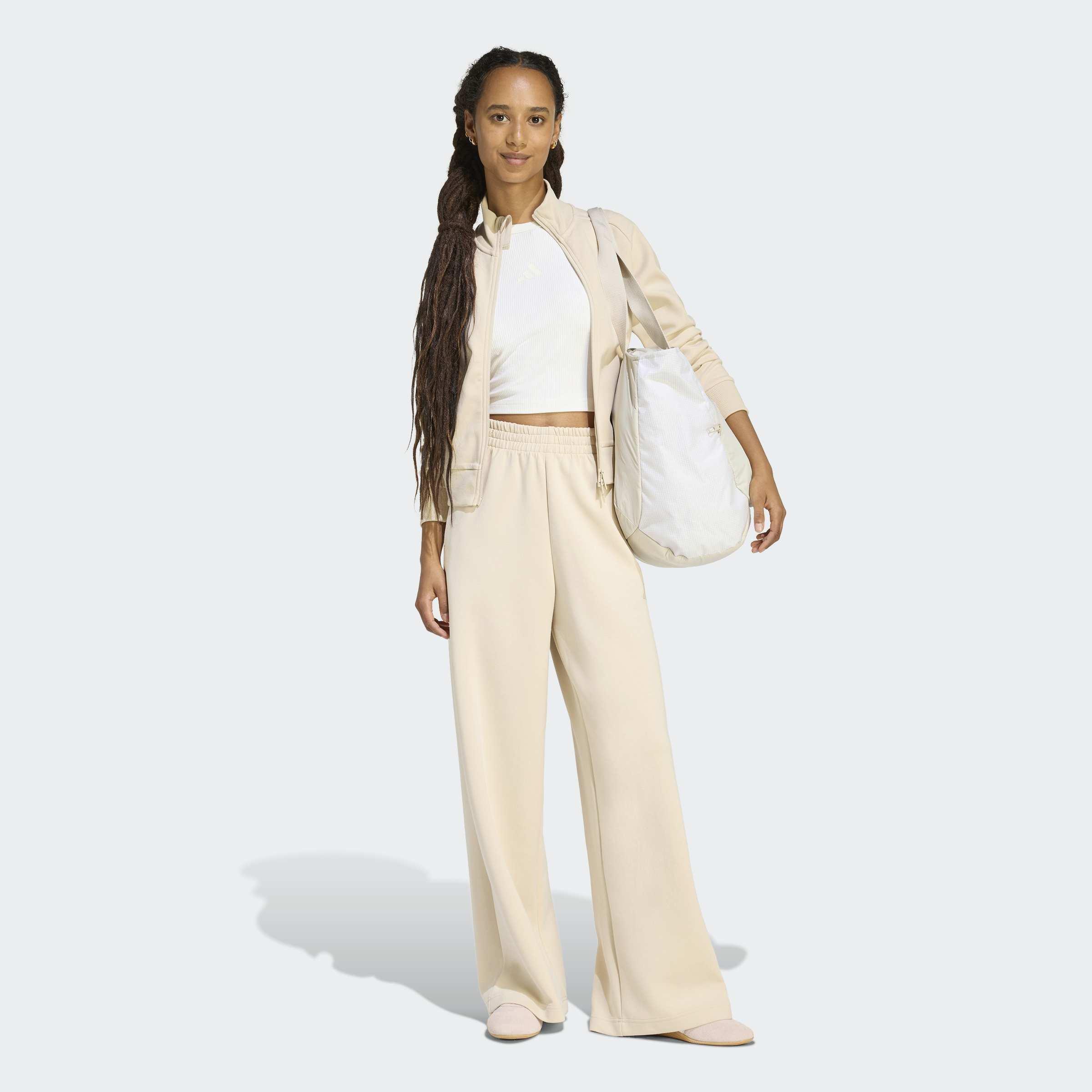 Soft Lux Straight Leg Tracksuit Bottoms, Beige, A701_ONE, large image number 6