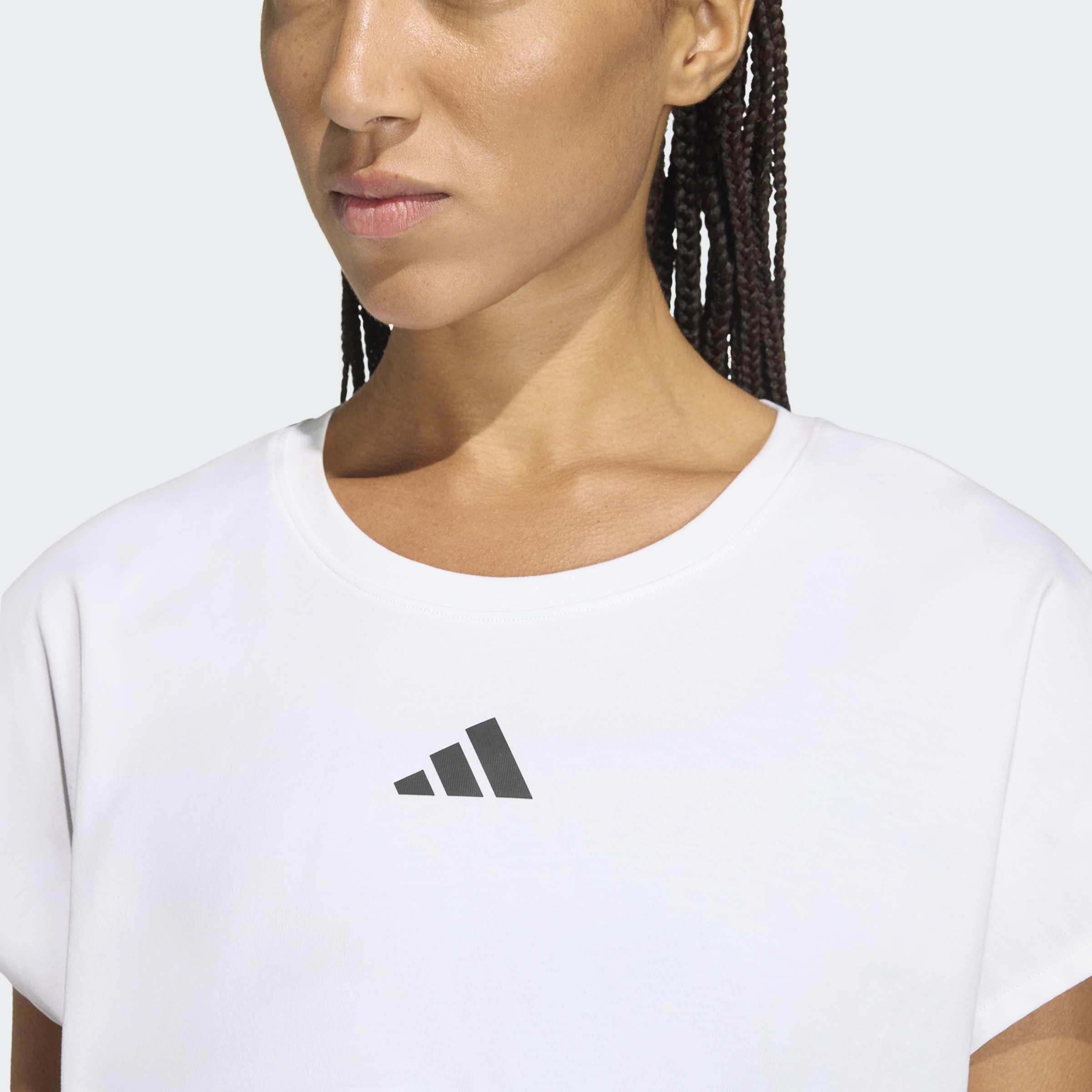 PrimeLift Workout Cropped Boxy 3-stripes Tank, White, A701_ONE, large image number 1