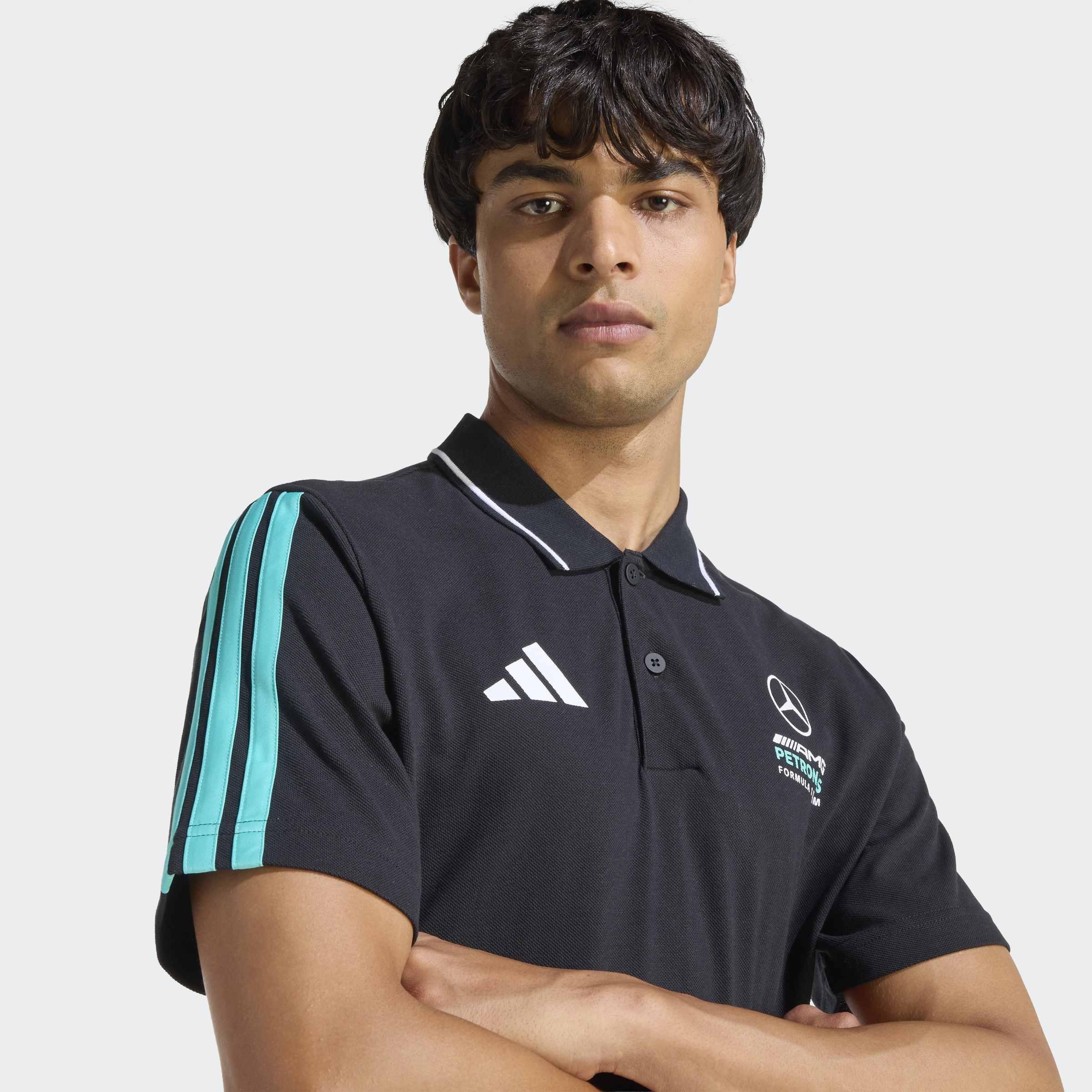 Mercedes - AMG Petronas Formula 1 Team DNA Polo Shirt, Black, A701_ONE, large image number 3