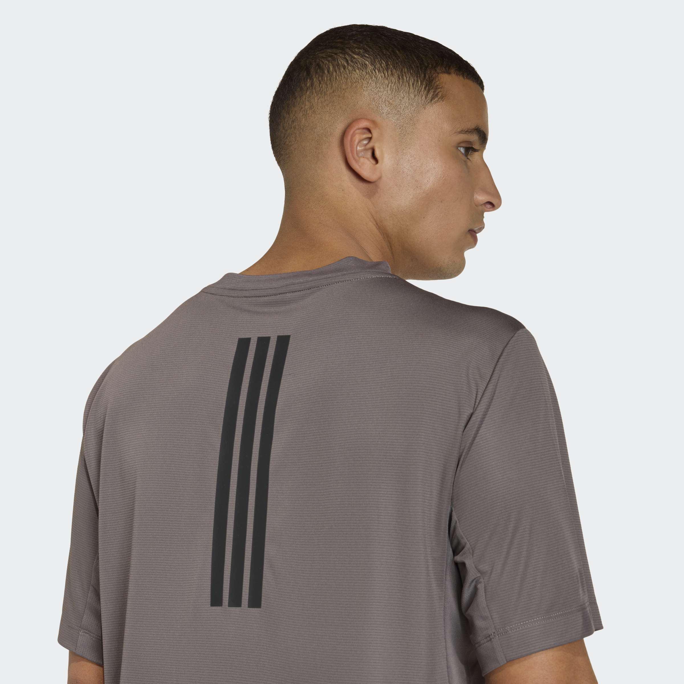 D4T Primelift 3 Stripes T-Shirt, Brown, , large image number 2