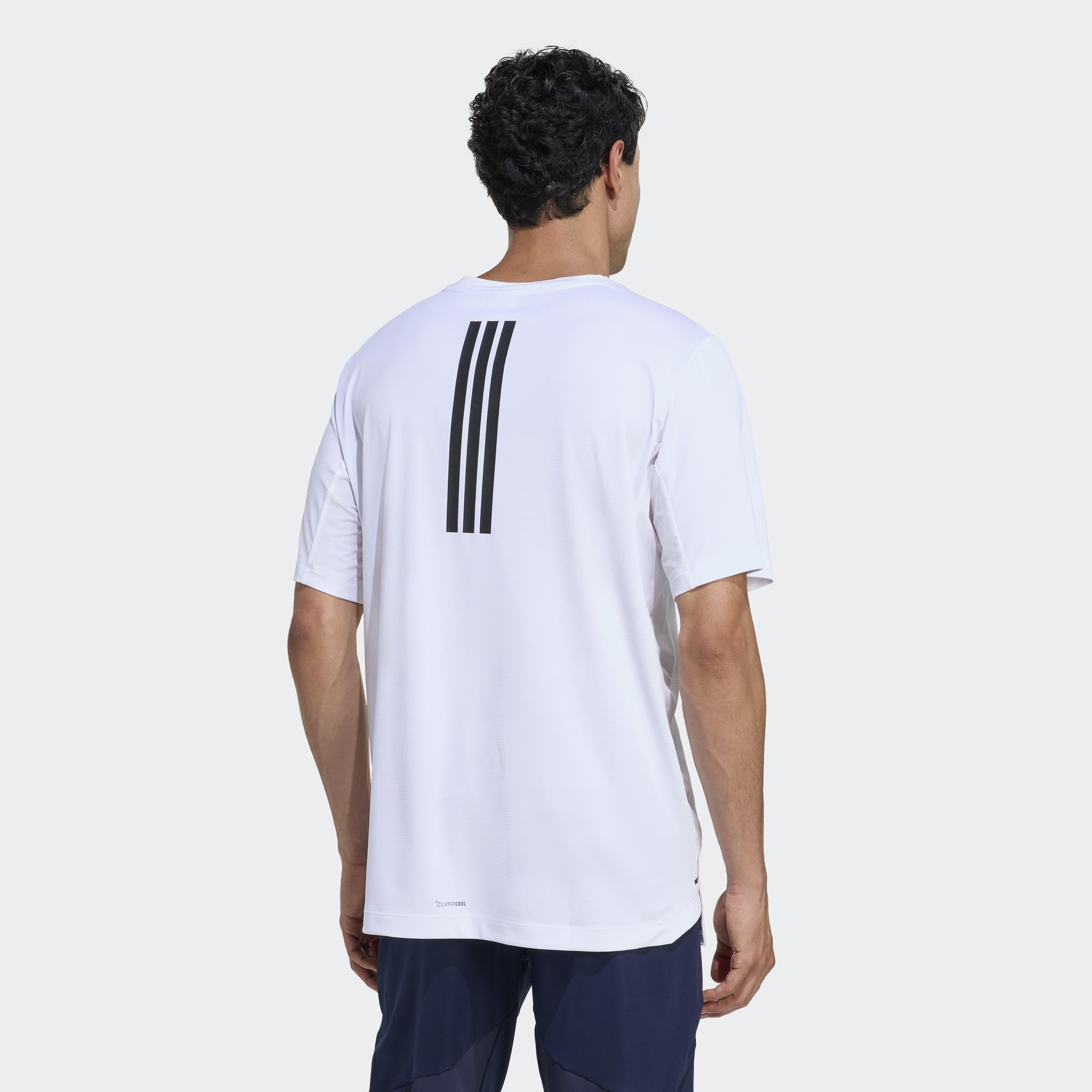 D4T Primelift 3 Stripes T-Shirt, White