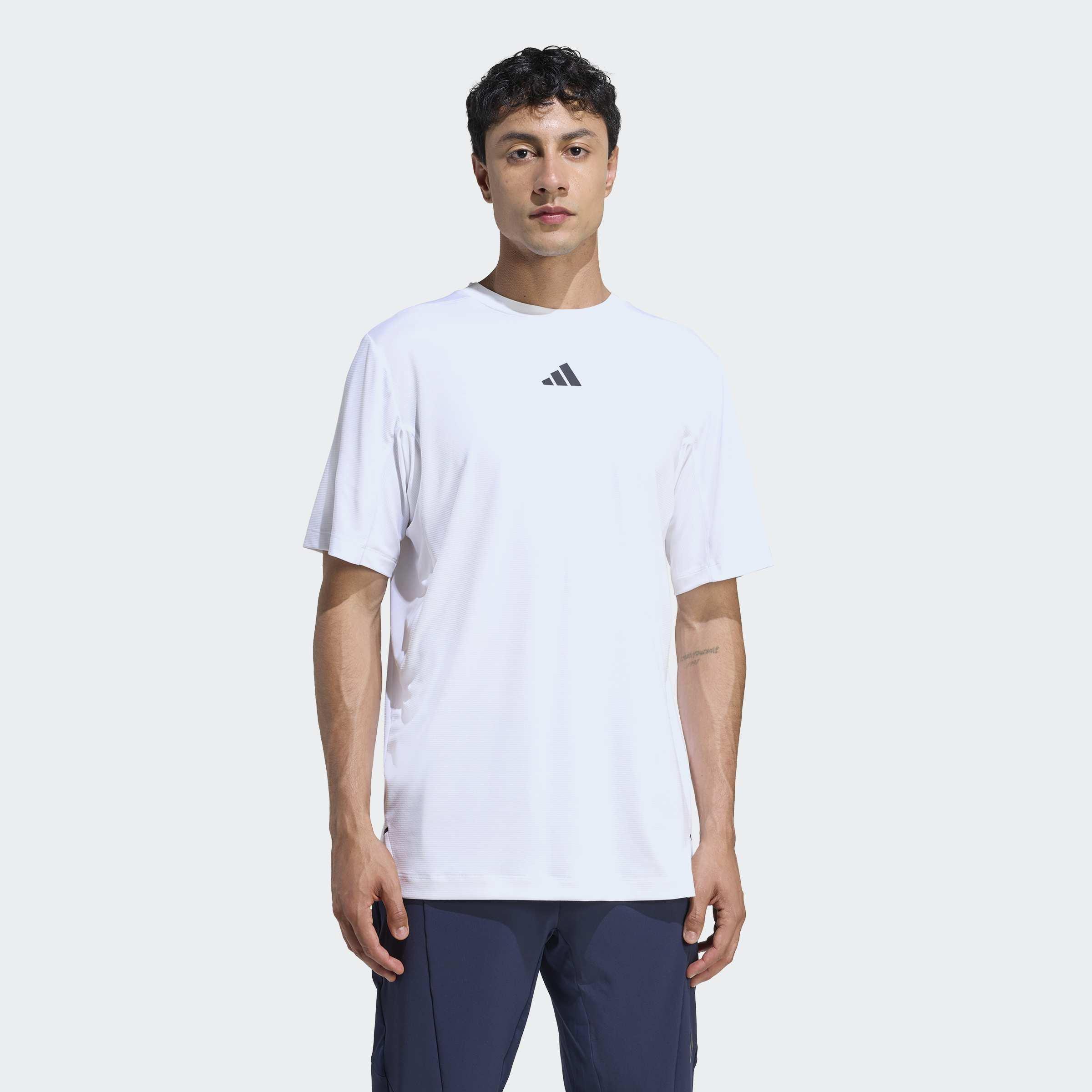 D4T Primelift 3 Stripes T-Shirt, White, A701_ONE, large image number 5