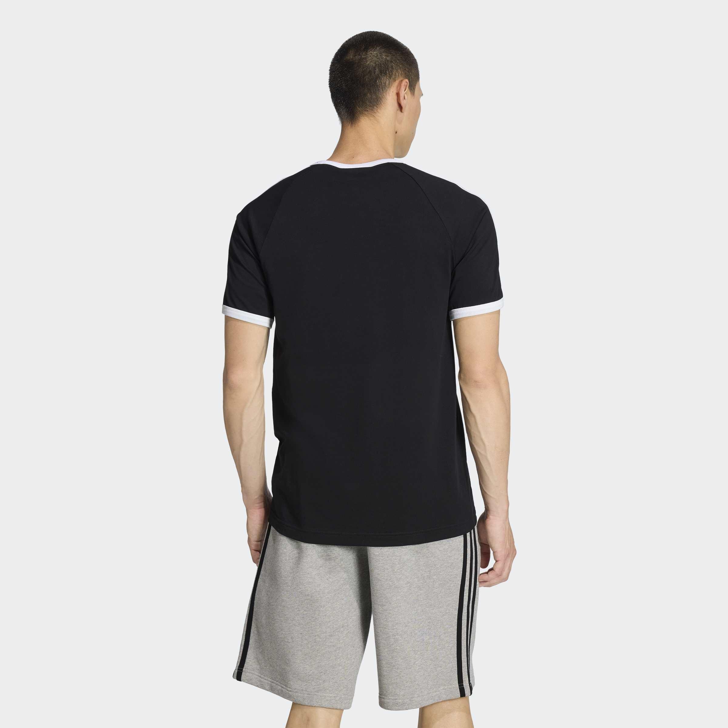 3-Stripes Slim Ringer T-Shirt, Black, A701_ONE, medium