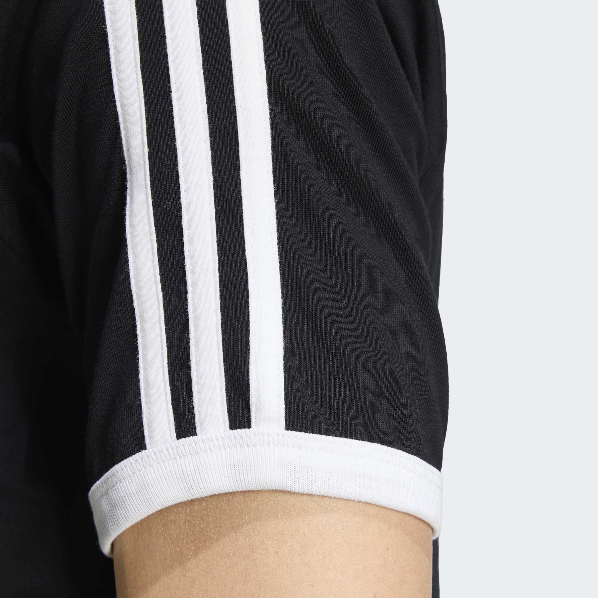 3-Stripes Slim Ringer T-Shirt, Black, A701_ONE, medium