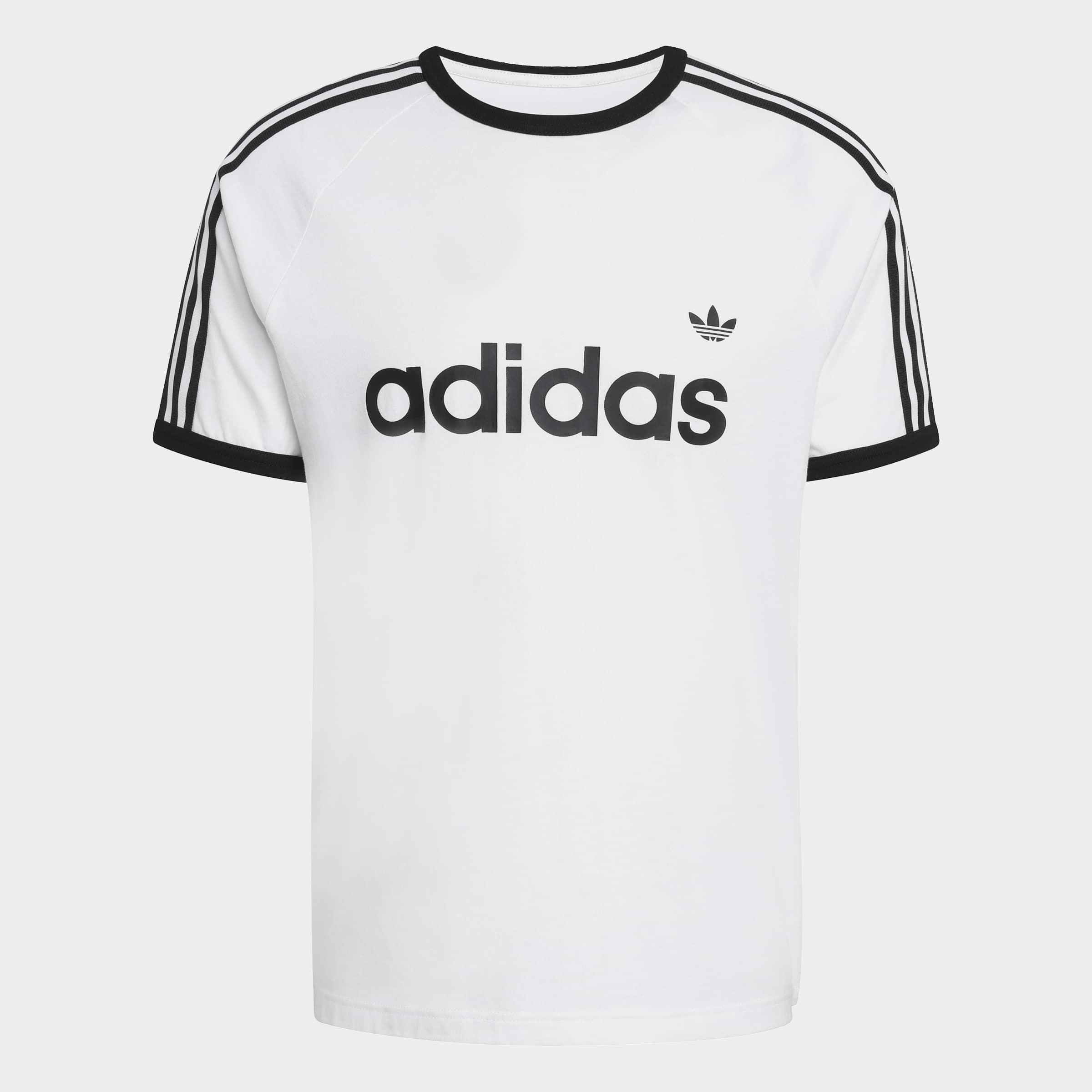 3-Stripes Slim Ringer T-Shirt, White, A701_ONE, large image number 0