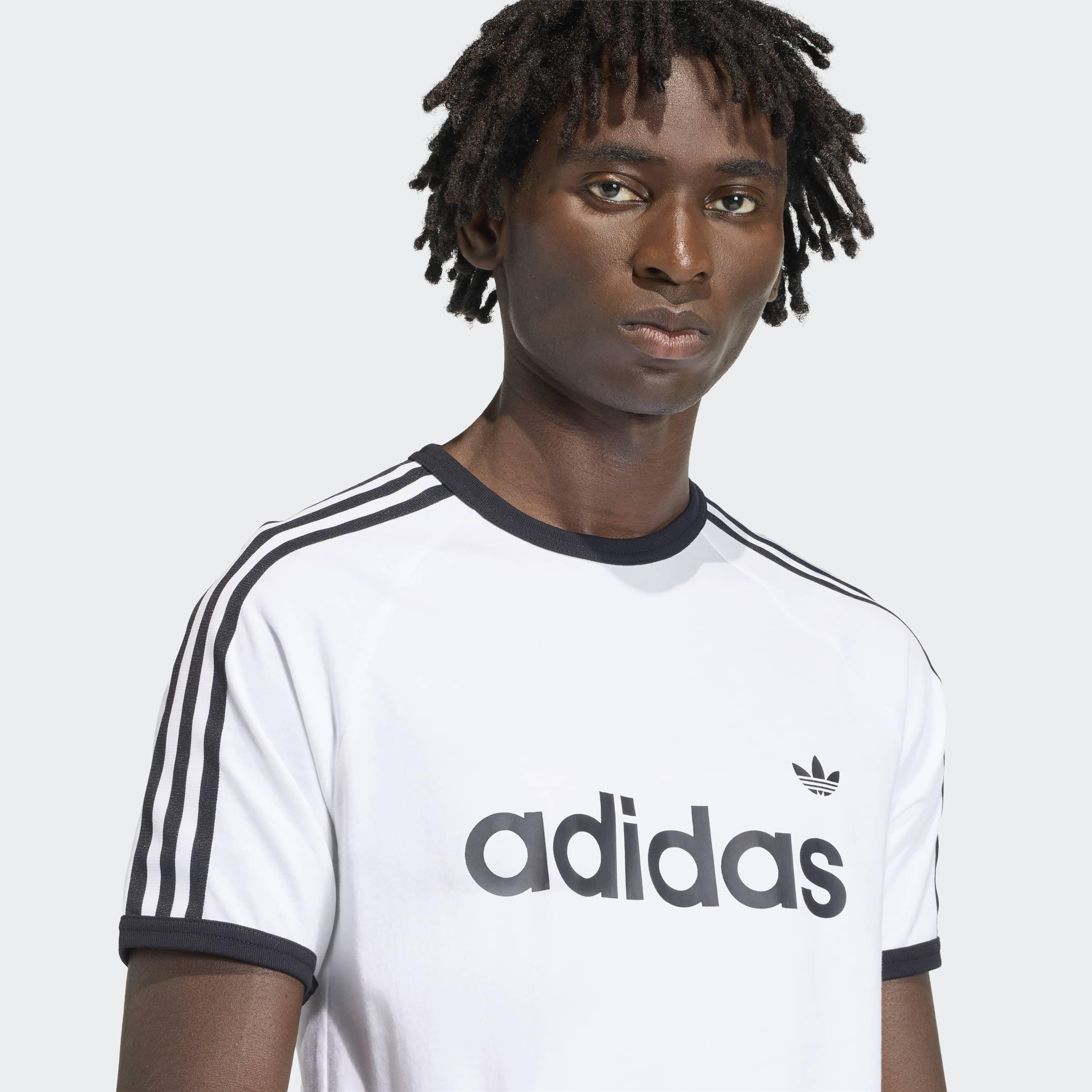 3-Stripes Slim Ringer T-Shirt, White, A701_ONE, large image number 3