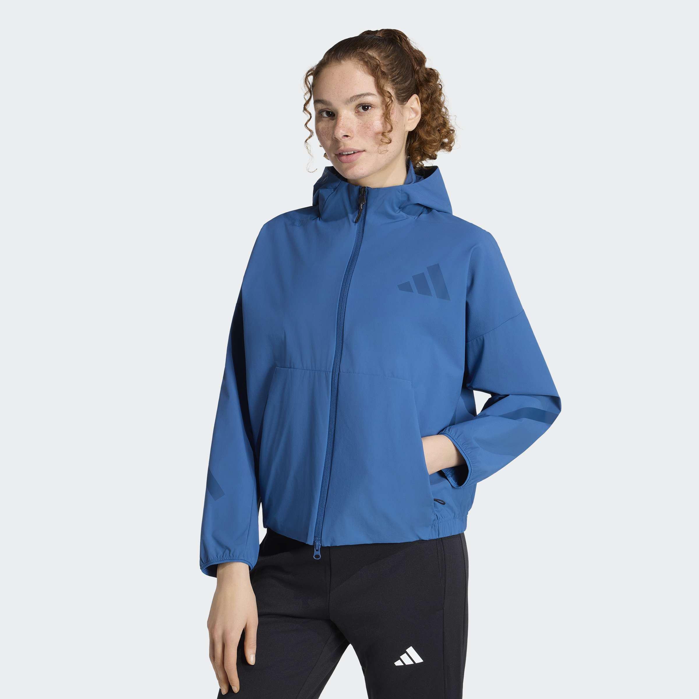 Adidas Z.N.E. Woven Track Top, Blue, A701_ONE, large image number 4