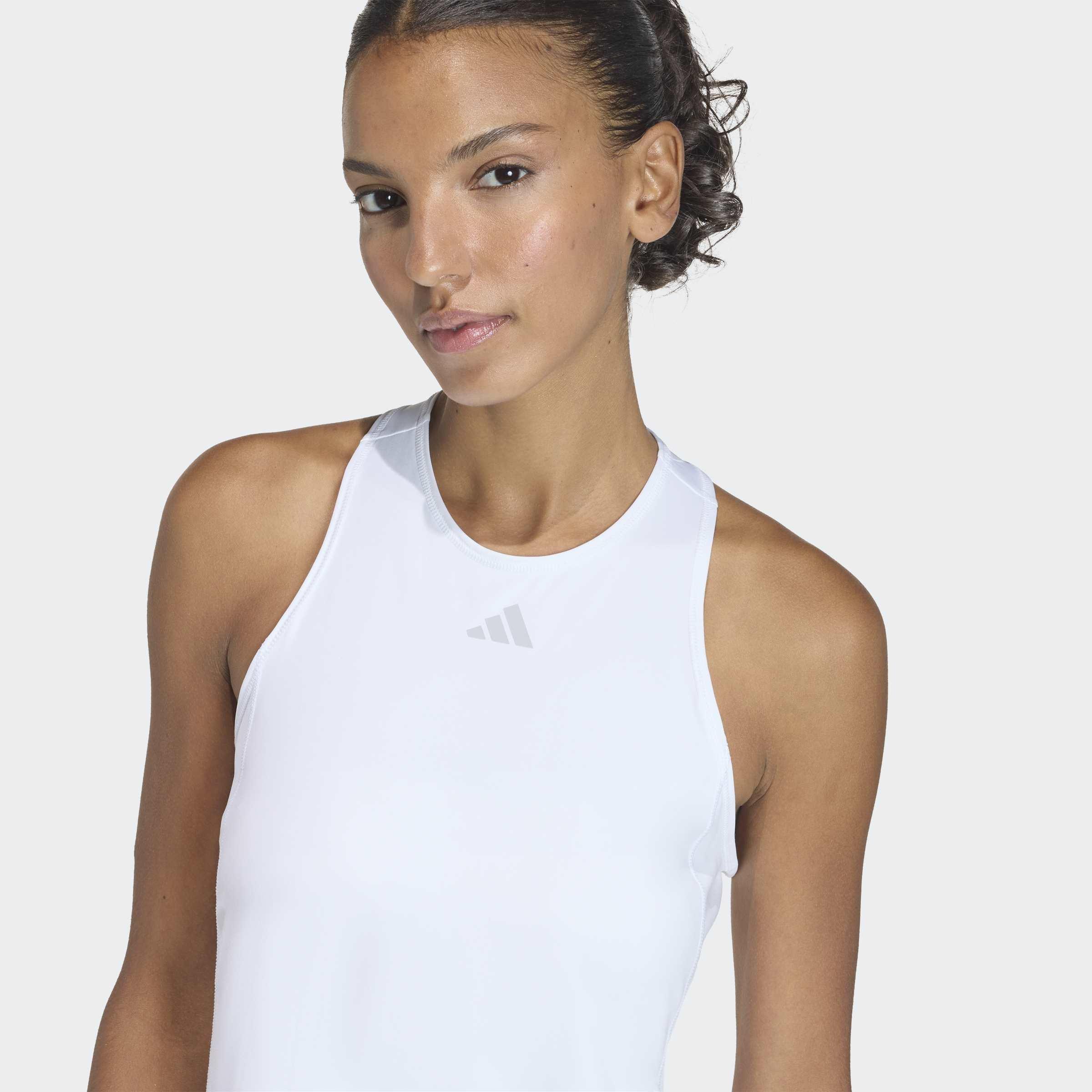 Club Tennis Climacool Dress, White, A701_ONE, large image number 2