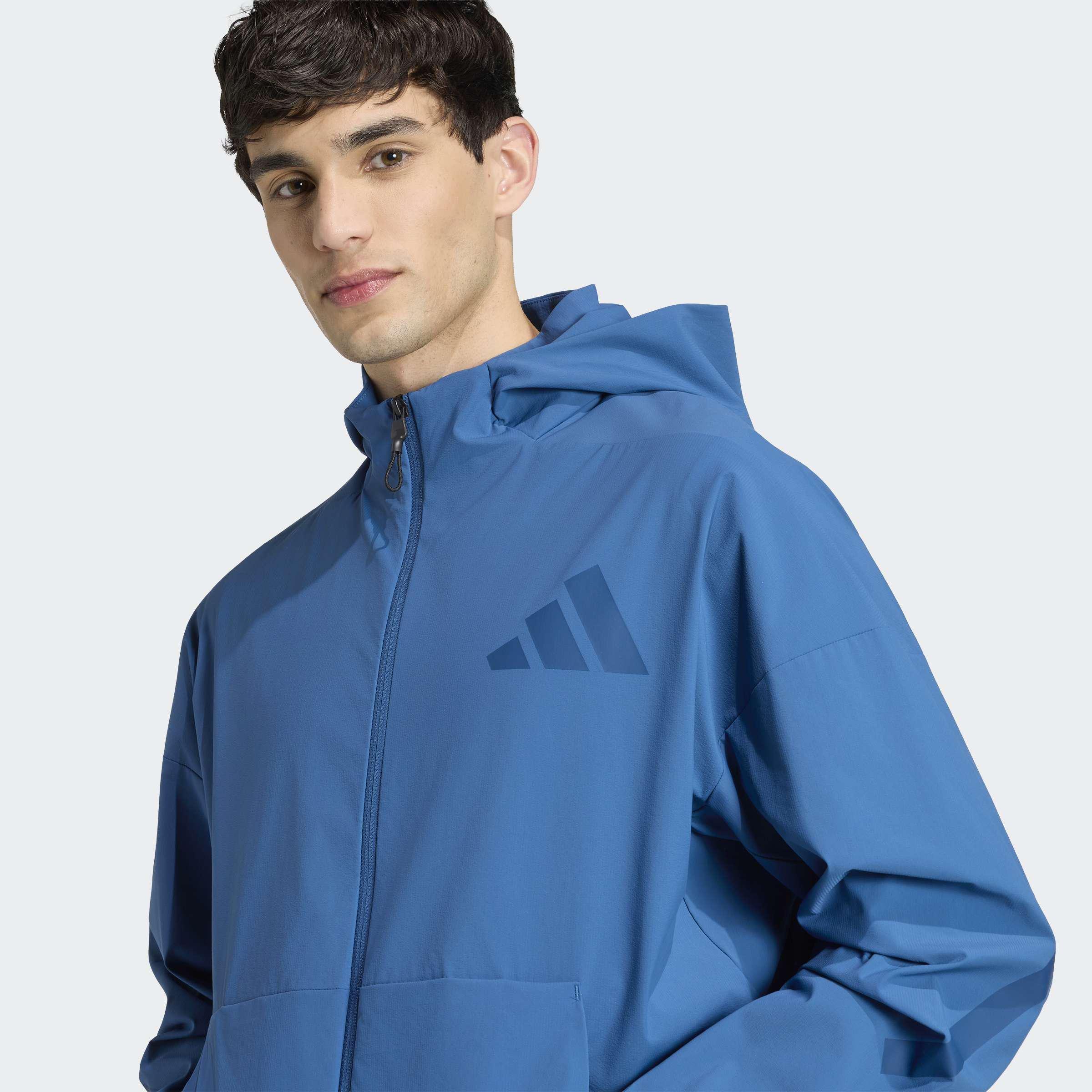 Adidas Z.N.E. Woven Track Top, Blue, A701_ONE, large image number 2