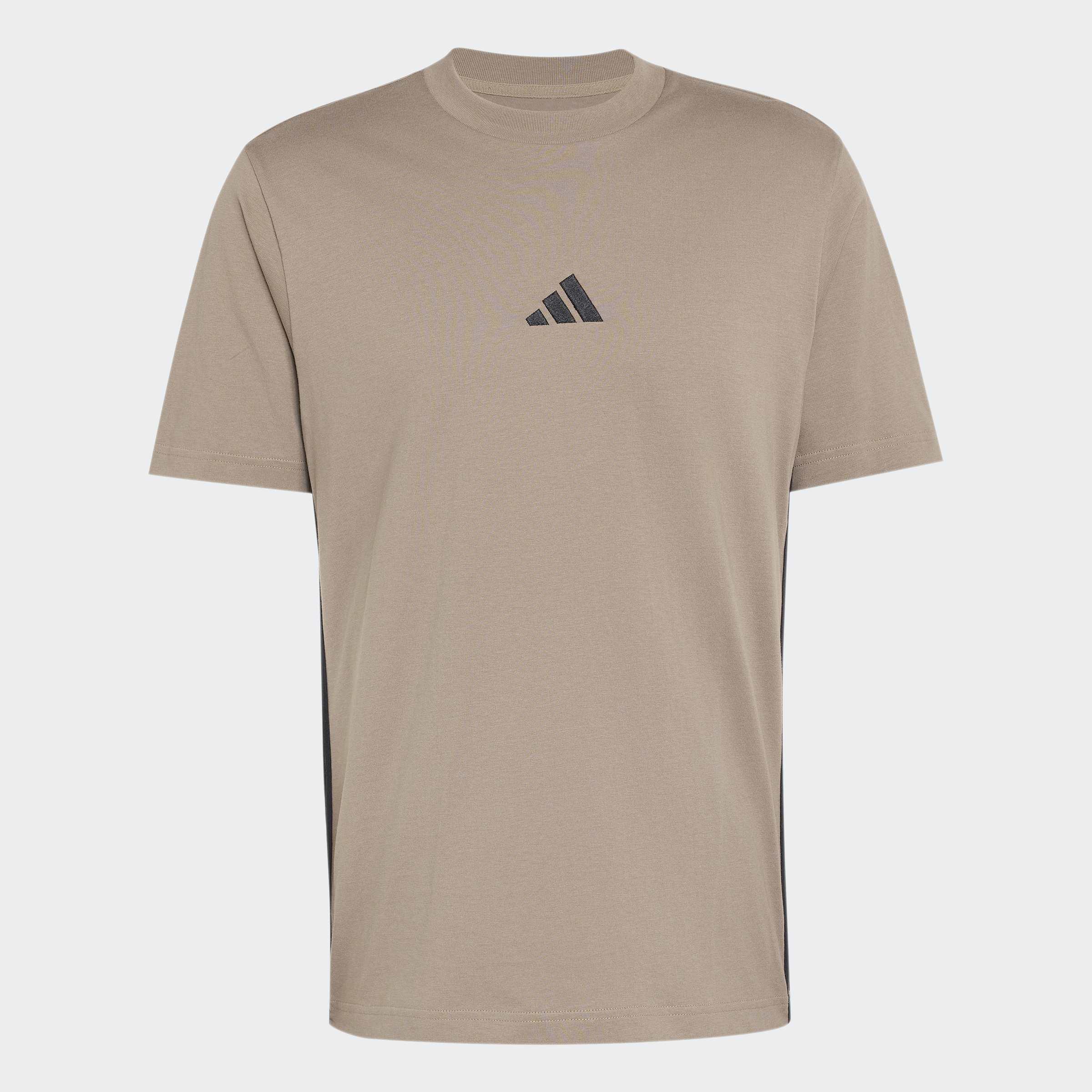 Essentials 3-Stripes Single Jersey T-Shirt, Beige, A701_ONE, medium