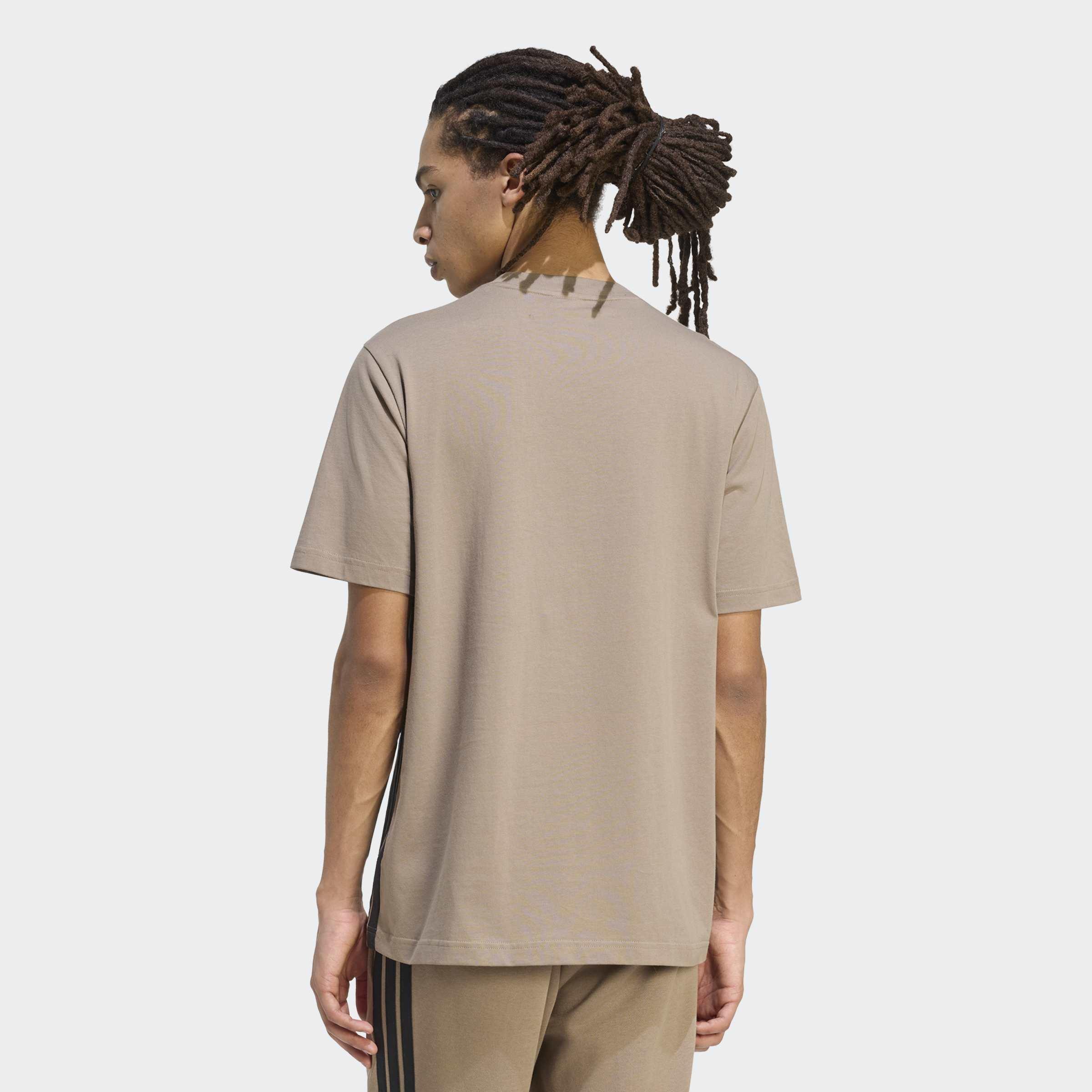 Essentials 3-Stripes Single Jersey T-Shirt, Beige, A701_ONE, large image number 1