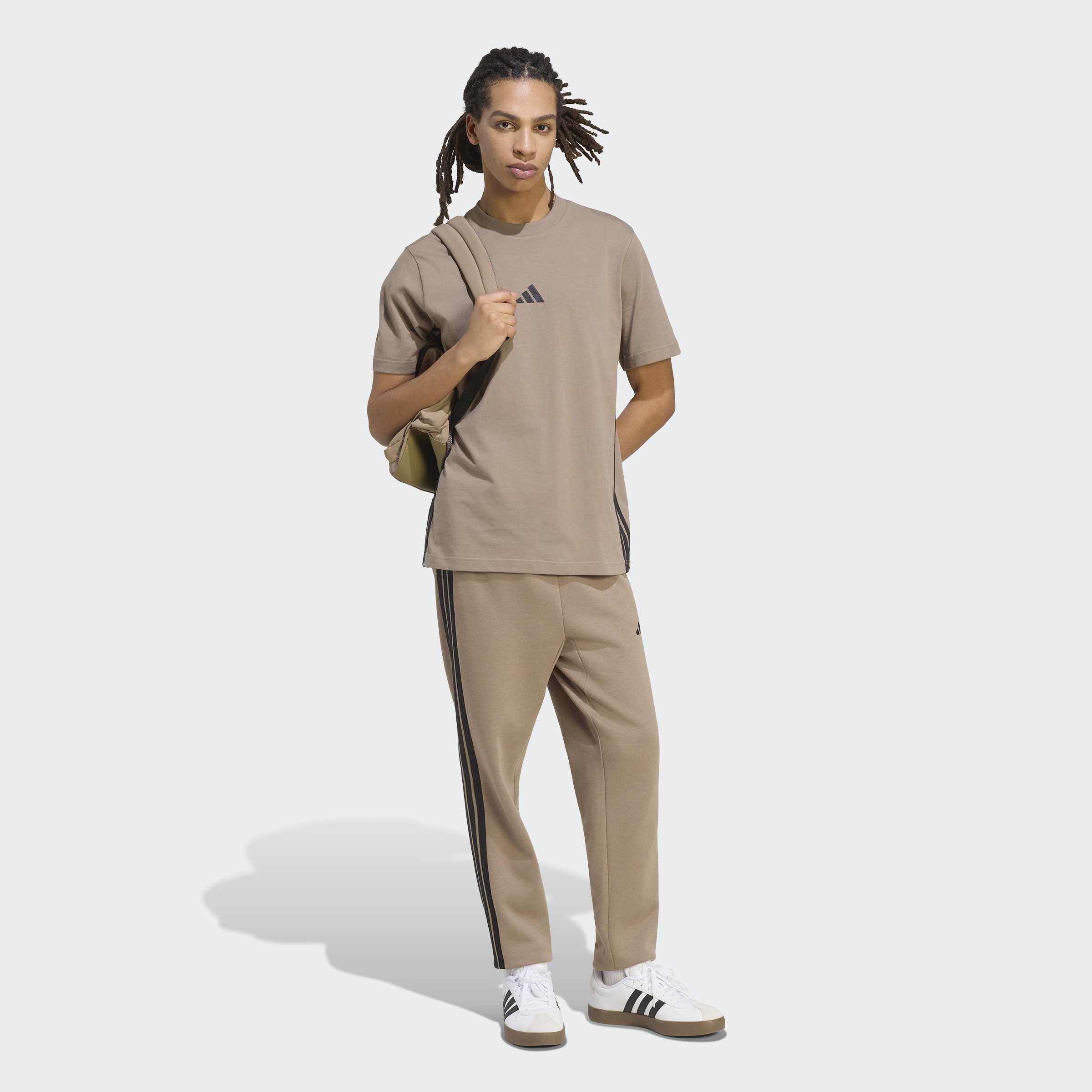 Essentials 3-Stripes Single Jersey T-Shirt, Beige, A701_ONE, large image number 5