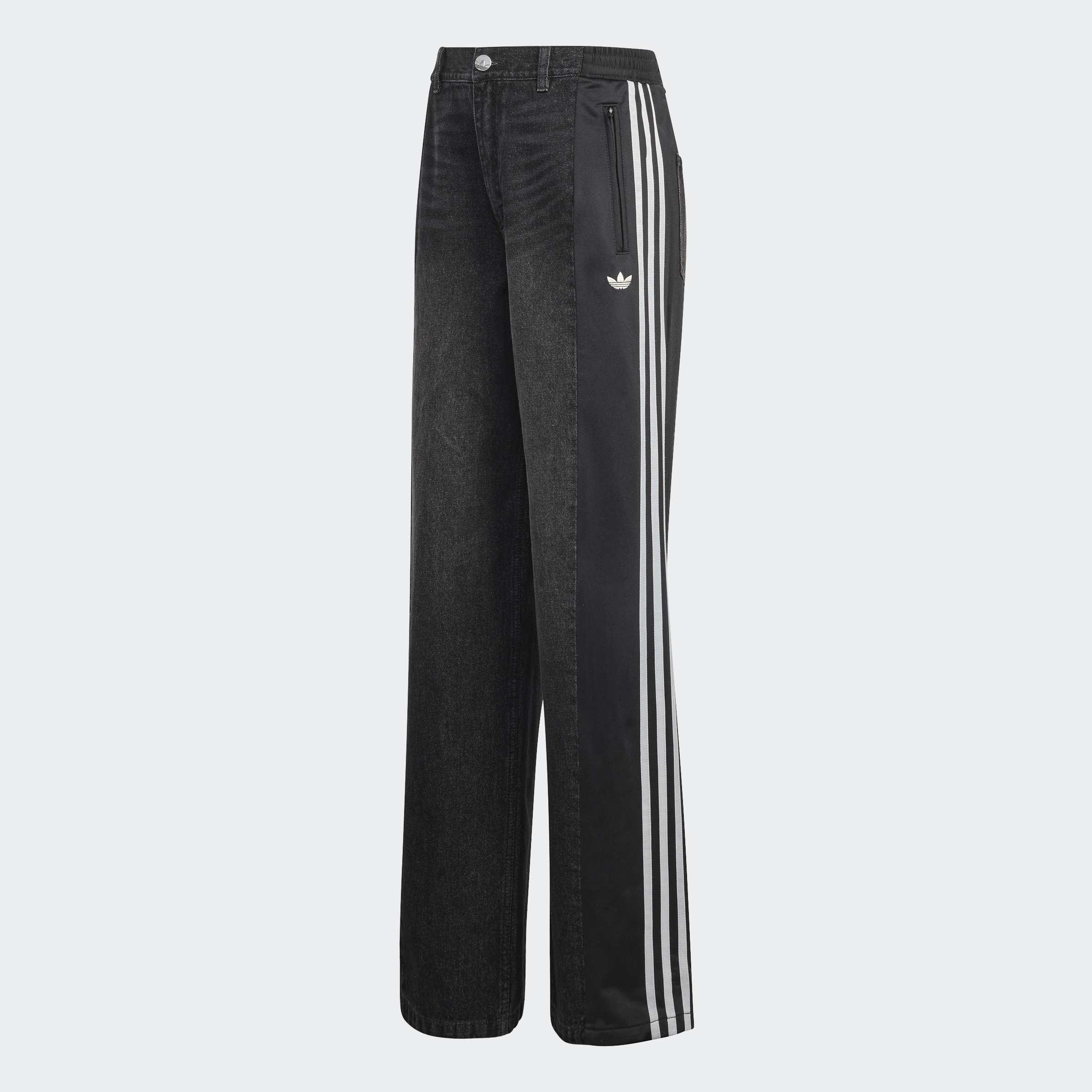 adidas Originals Athletic Dept Denim Firebird Joggers, Black