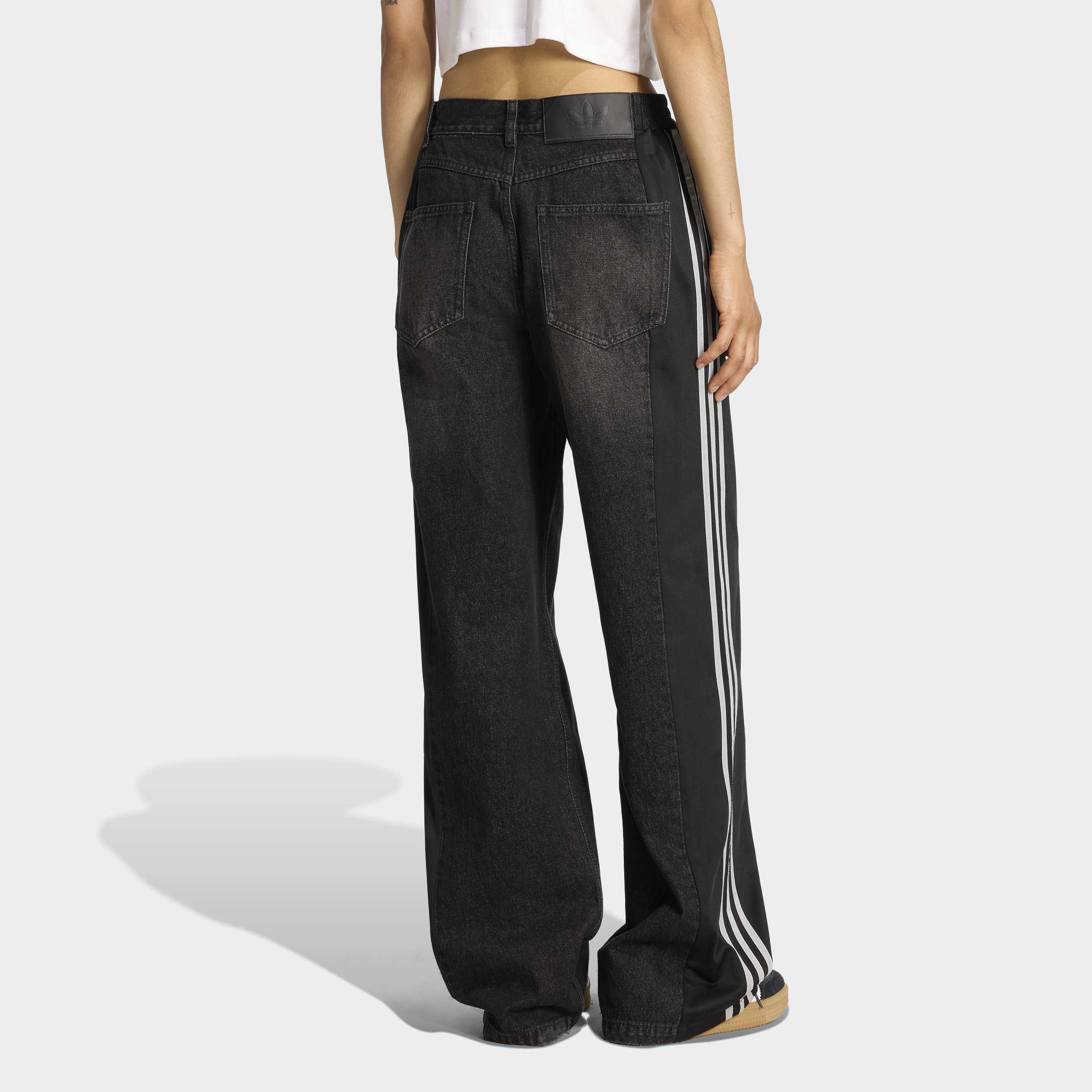 adidas Originals Athletic Dept Denim Firebird Joggers, Black