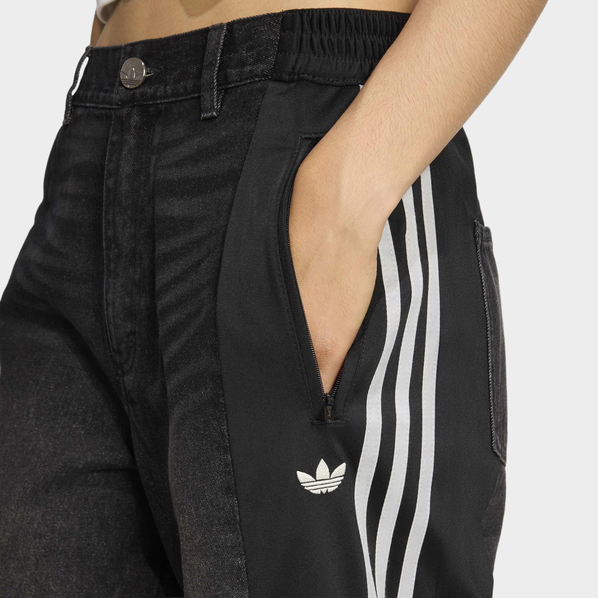 adidas Originals Athletic Dept Denim Firebird Joggers, Black, A701_ONE, large image number 3