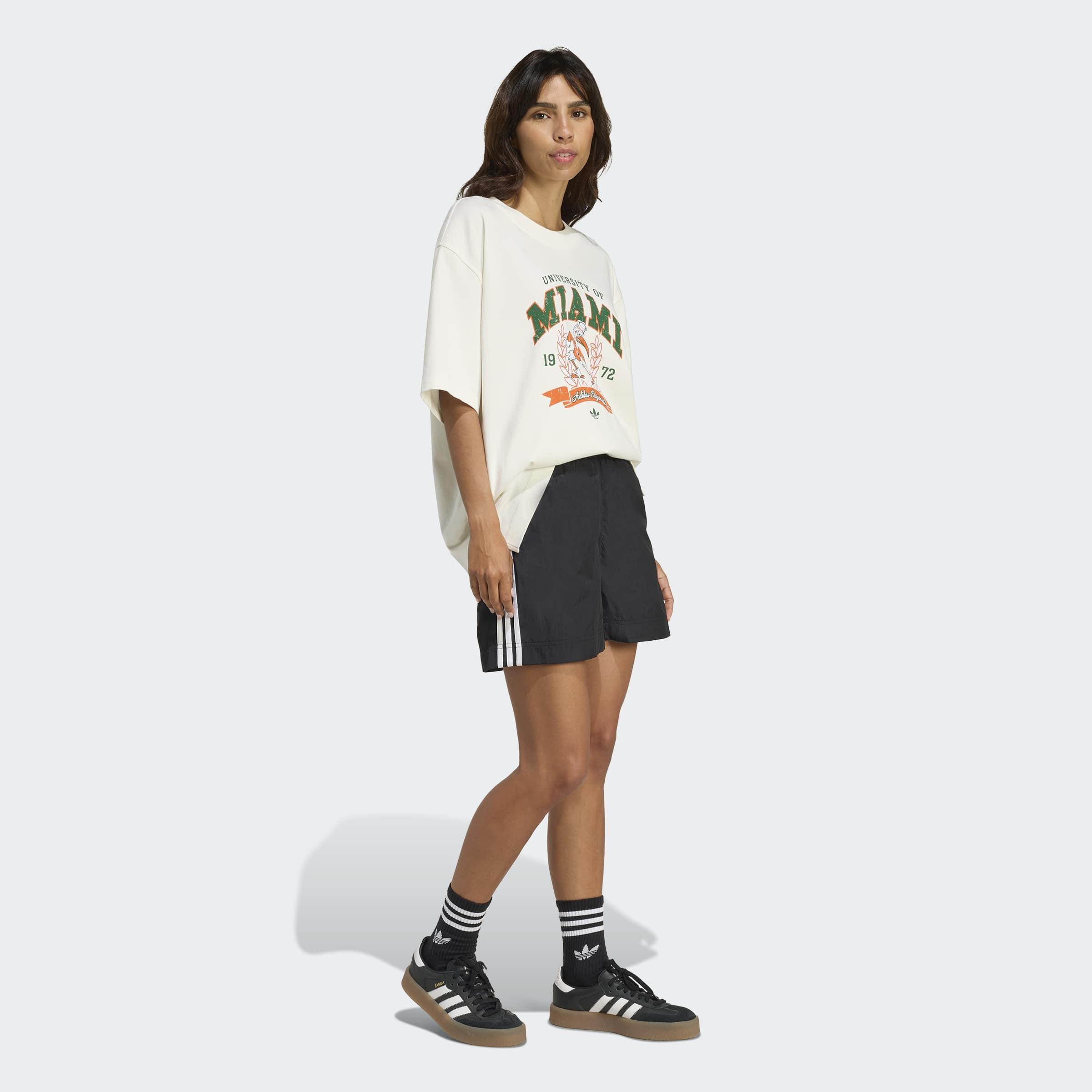 adidas Originals Athl Dept NCAA University Of Miami T-Shirt, White, A701_ONE, large image number 5