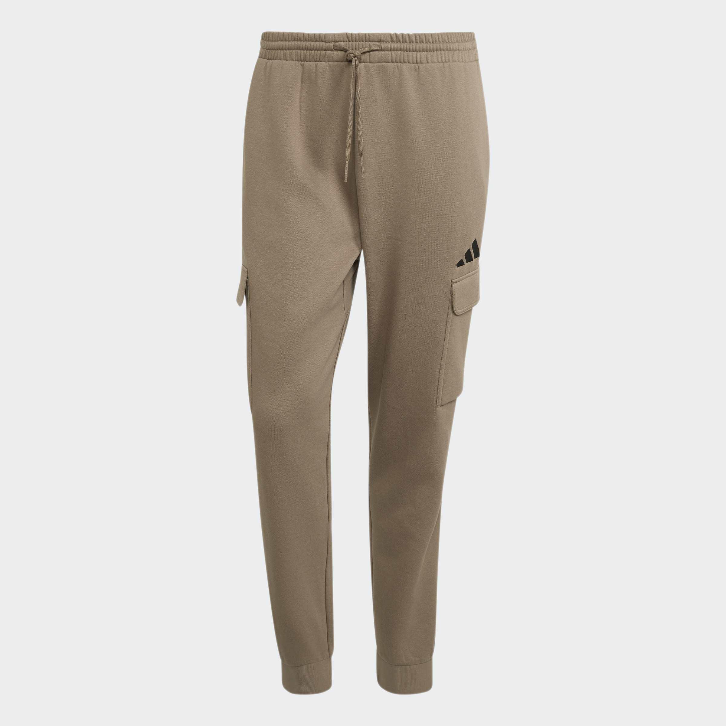Essentials Feelcozy Fleece Cargo Joggers, Beige, A701_ONE, large image number 0