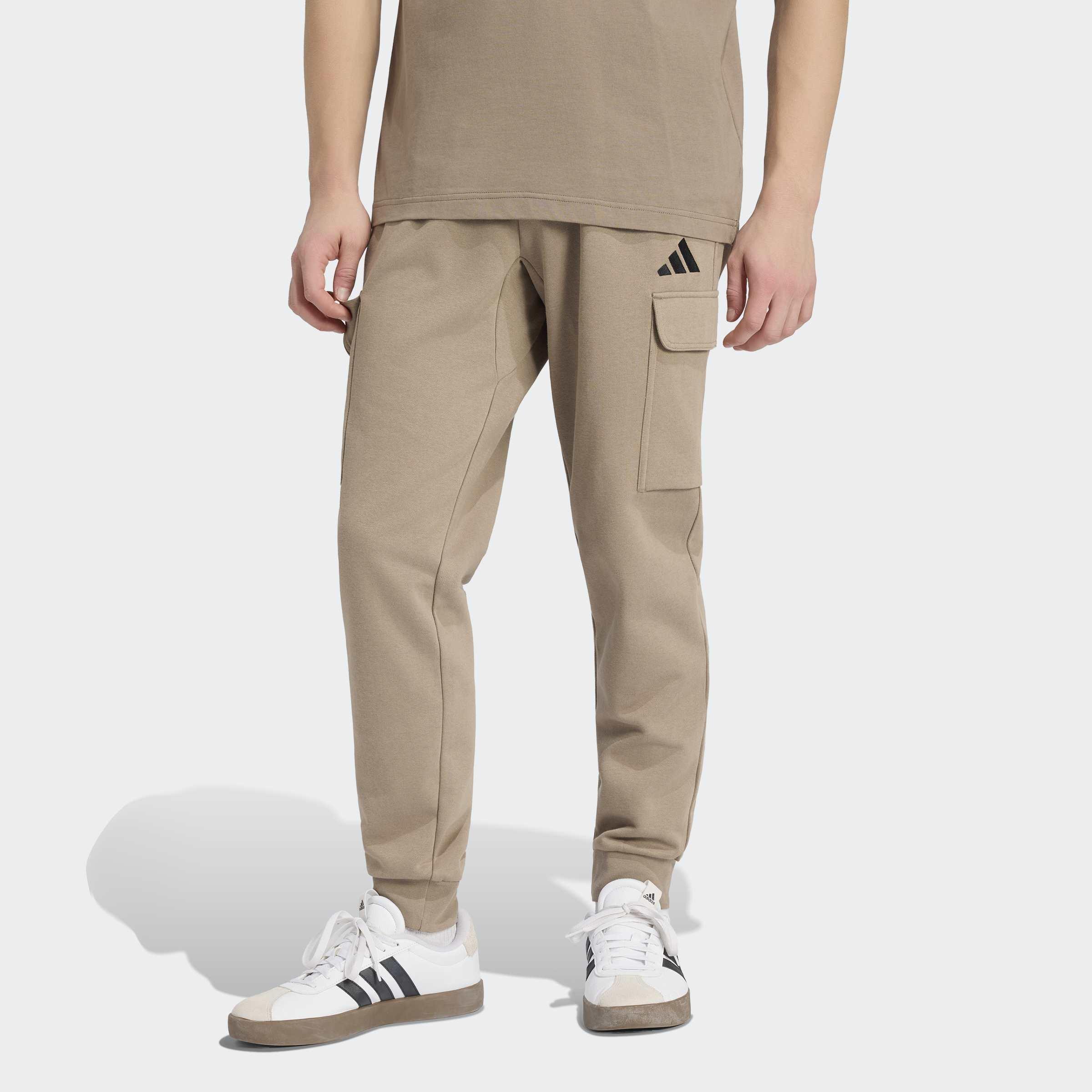 Essentials Feelcozy Fleece Cargo Joggers, Beige, A701_ONE, large image number 4